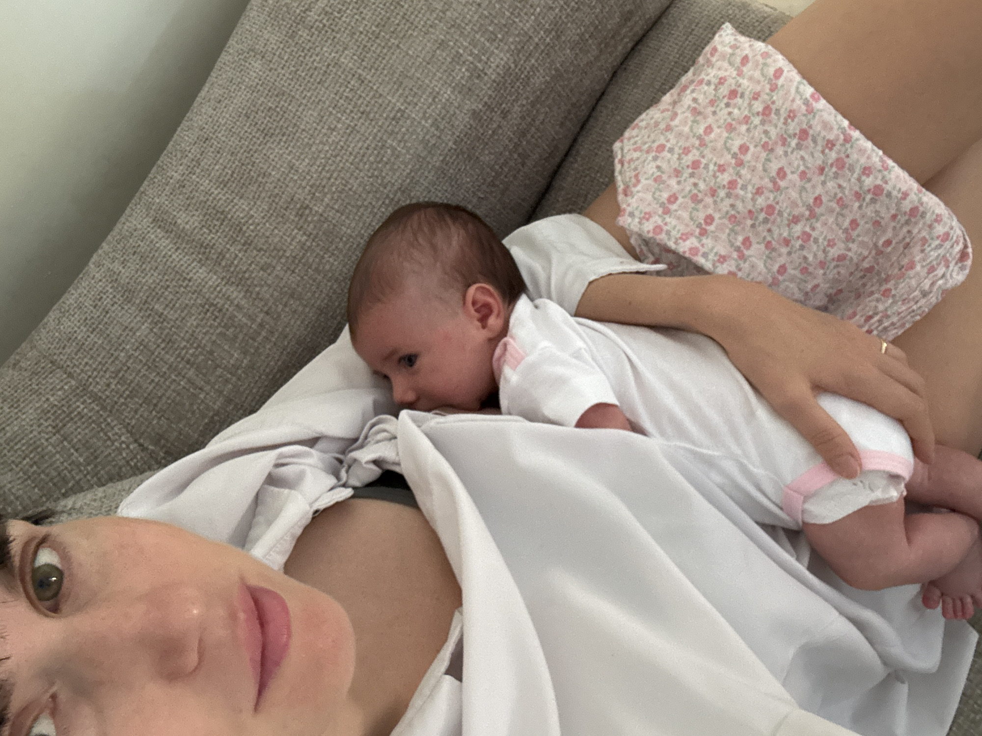 Family gathering with newborn baby in Aprilia home