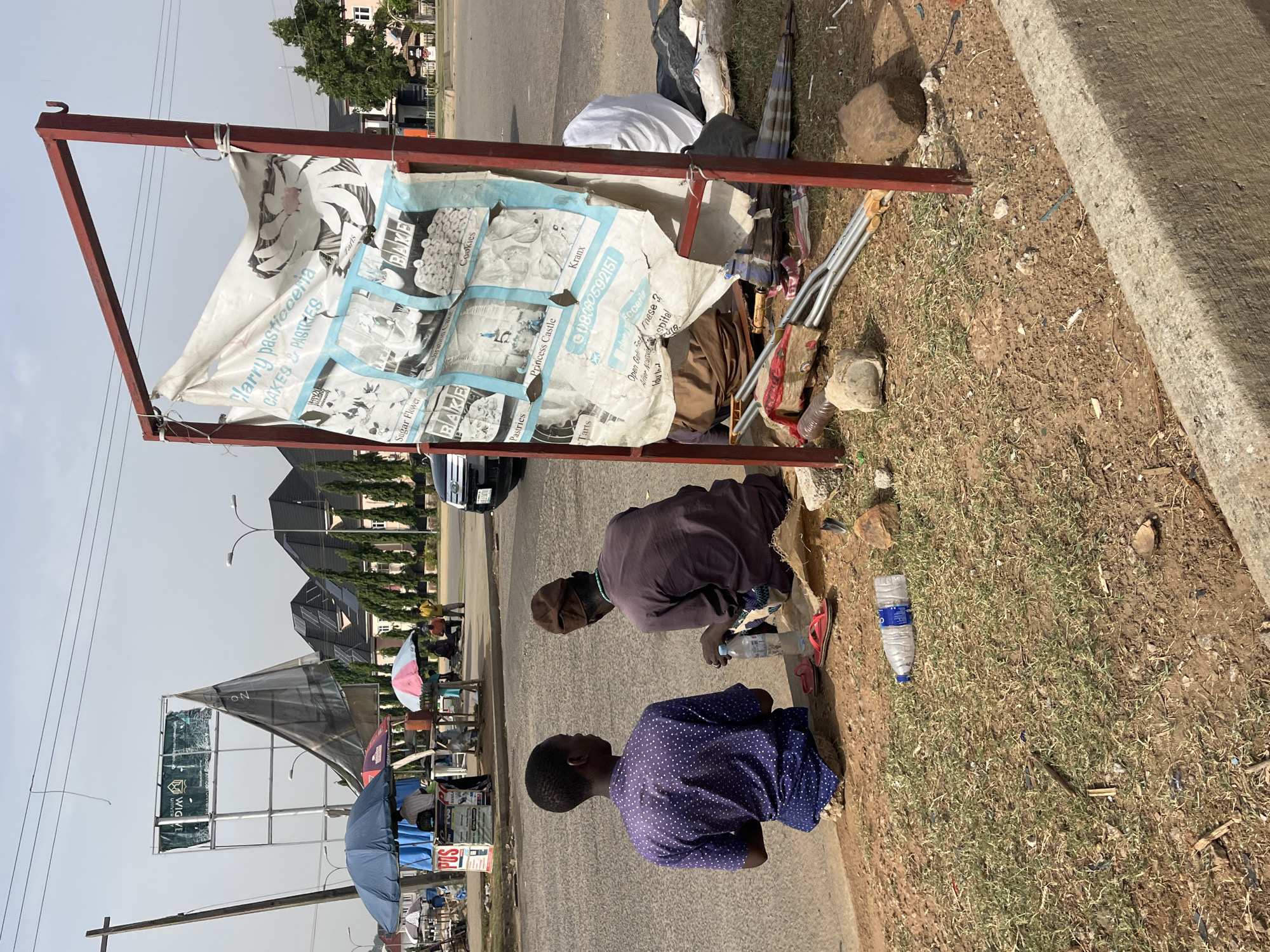 Roadside cooking scene observed in Karum, Nigeria