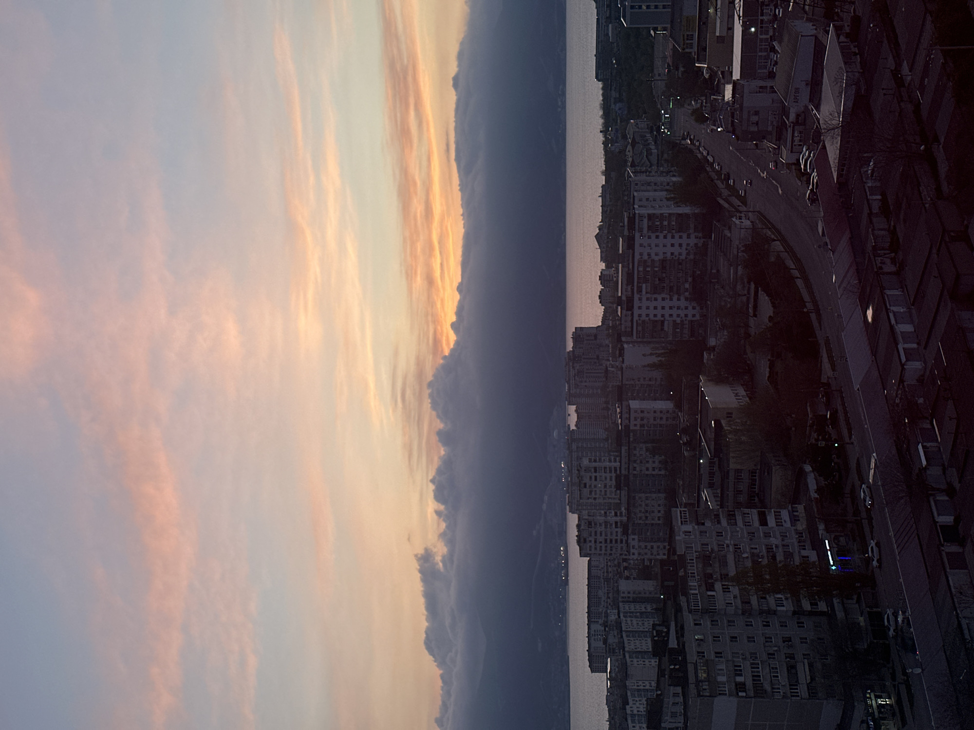 Twilight panorama captured in coastal Novorossiysk, Russia