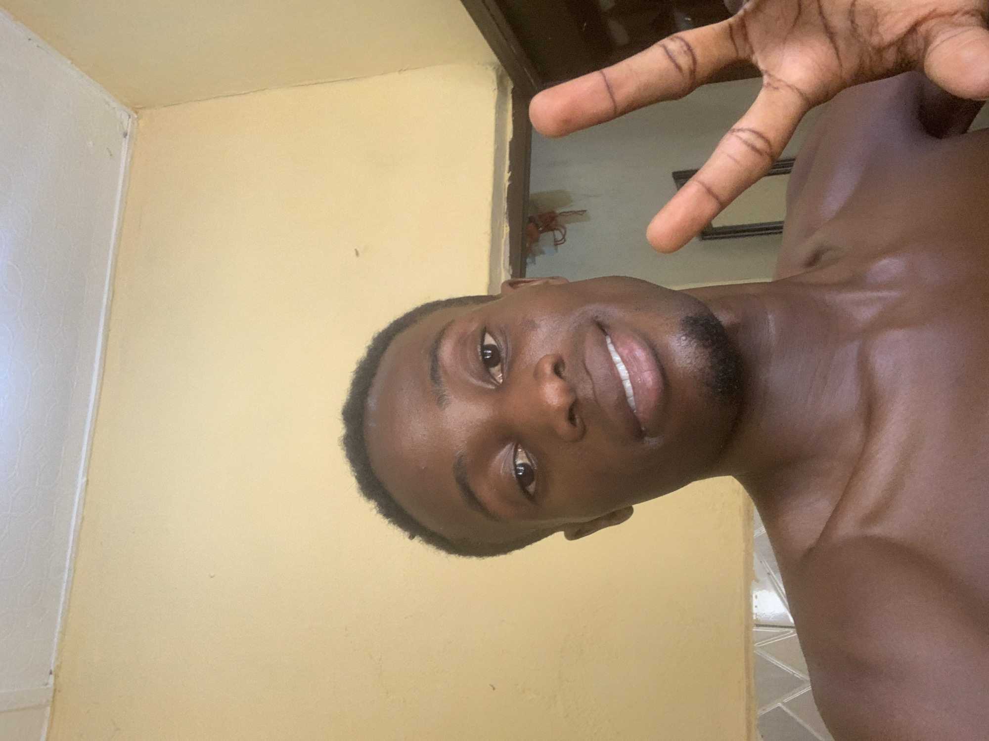 Young man's casual morning moments documented in Lokoja residence