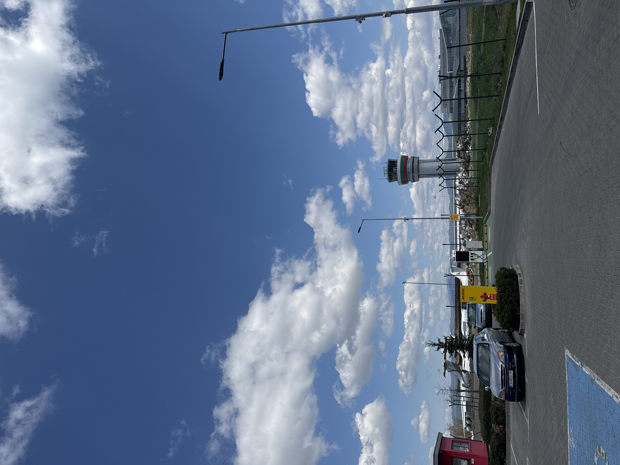 Morning scenes documented at Sofia Airport terminal and grounds
