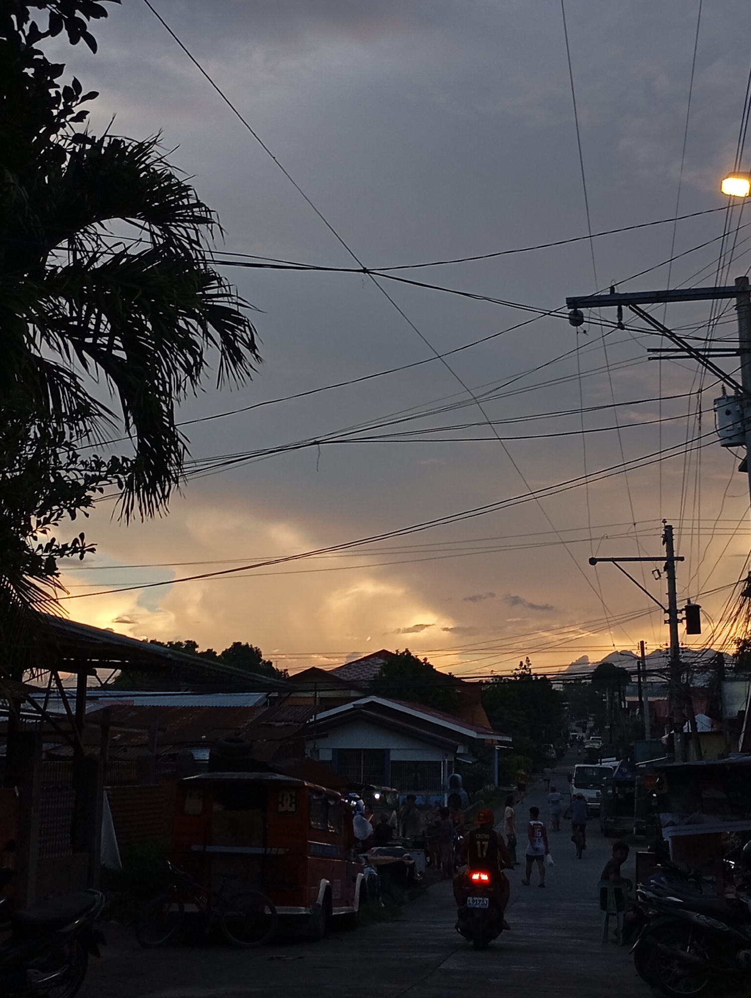 Twilight street scenes in Davao City residential areas