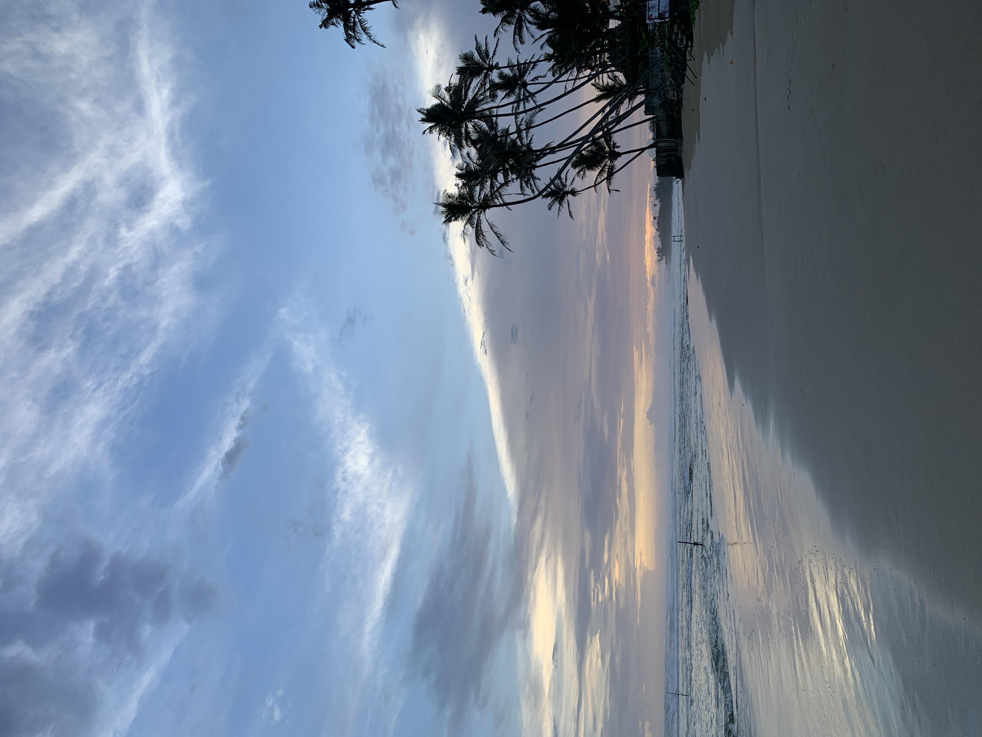 Sunset documented by witnesses at Kathaluwa beach, Sri Lanka