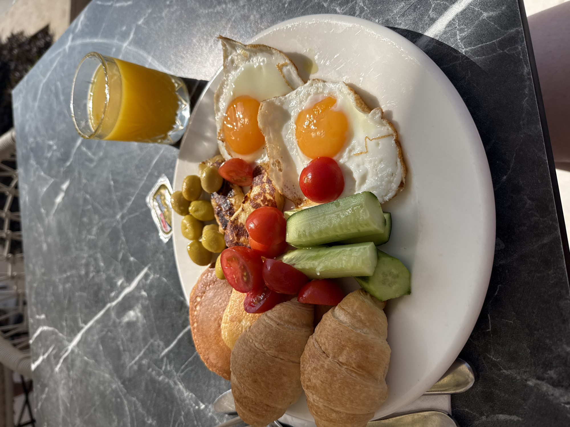 Traditional Turkish breakfast served outdoors in Kemer