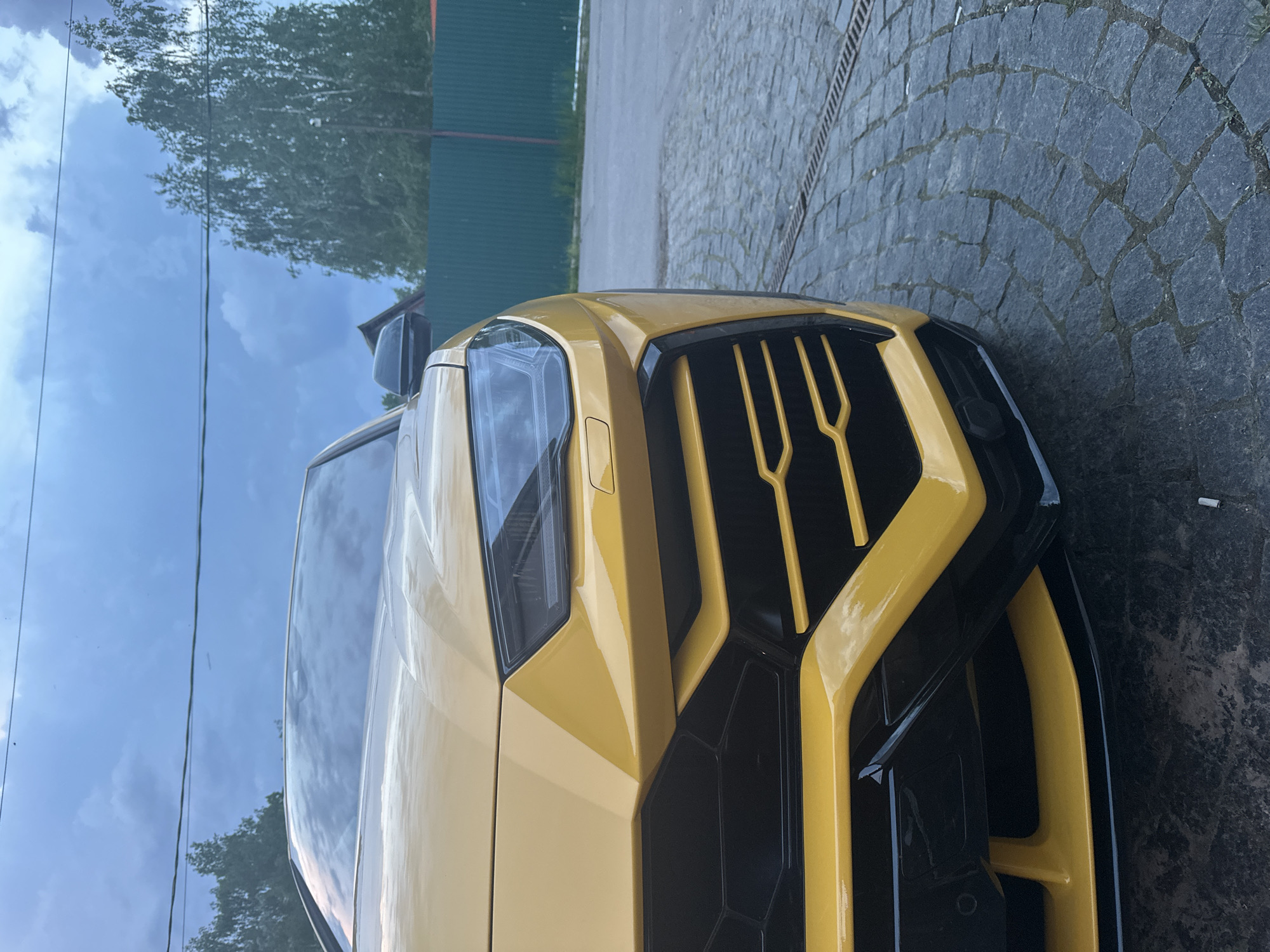 Luxury Lamborghini spotted at Russian restaurant during evening dining