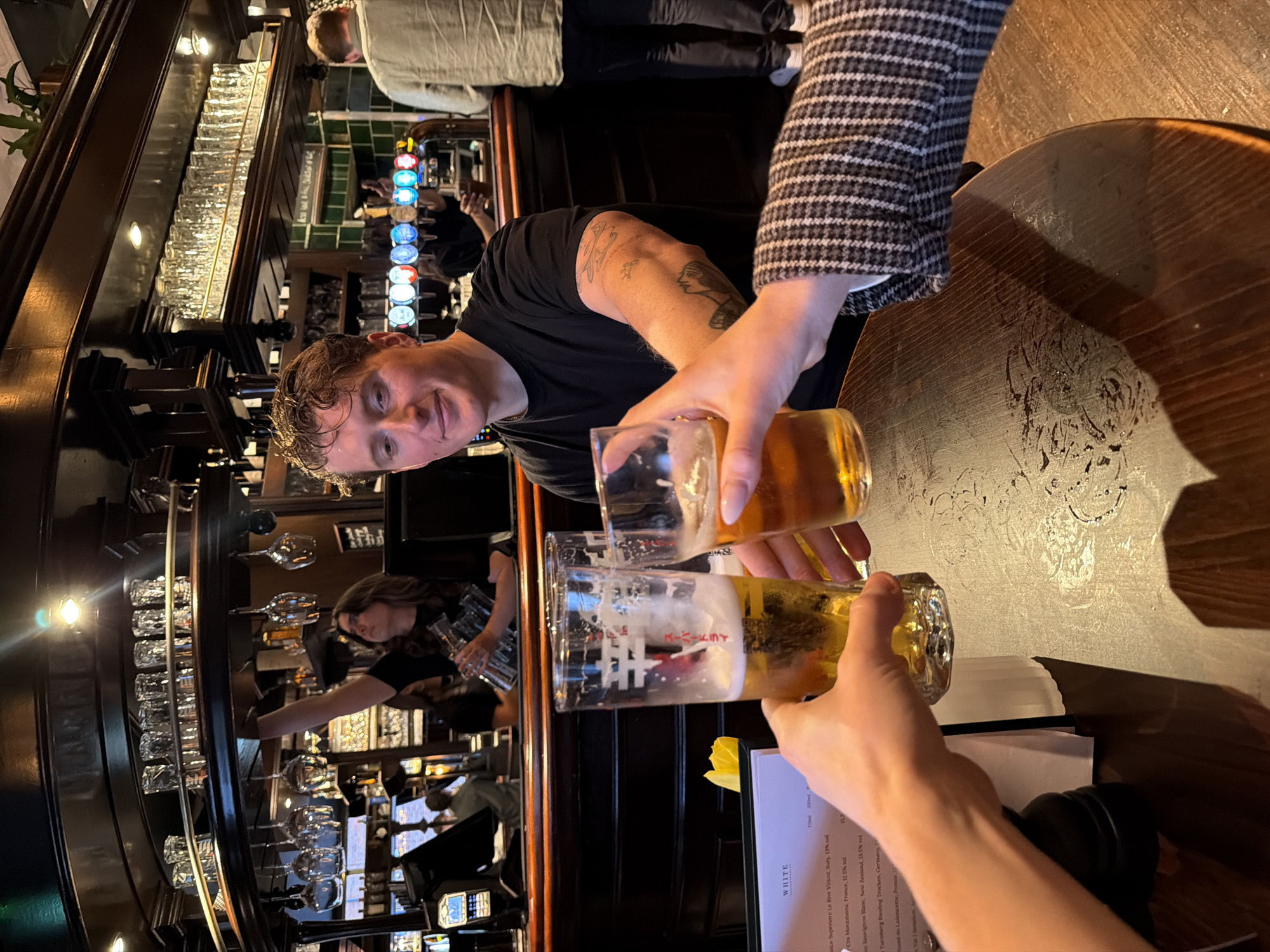 Social gathering observed at London pub Friday evening
