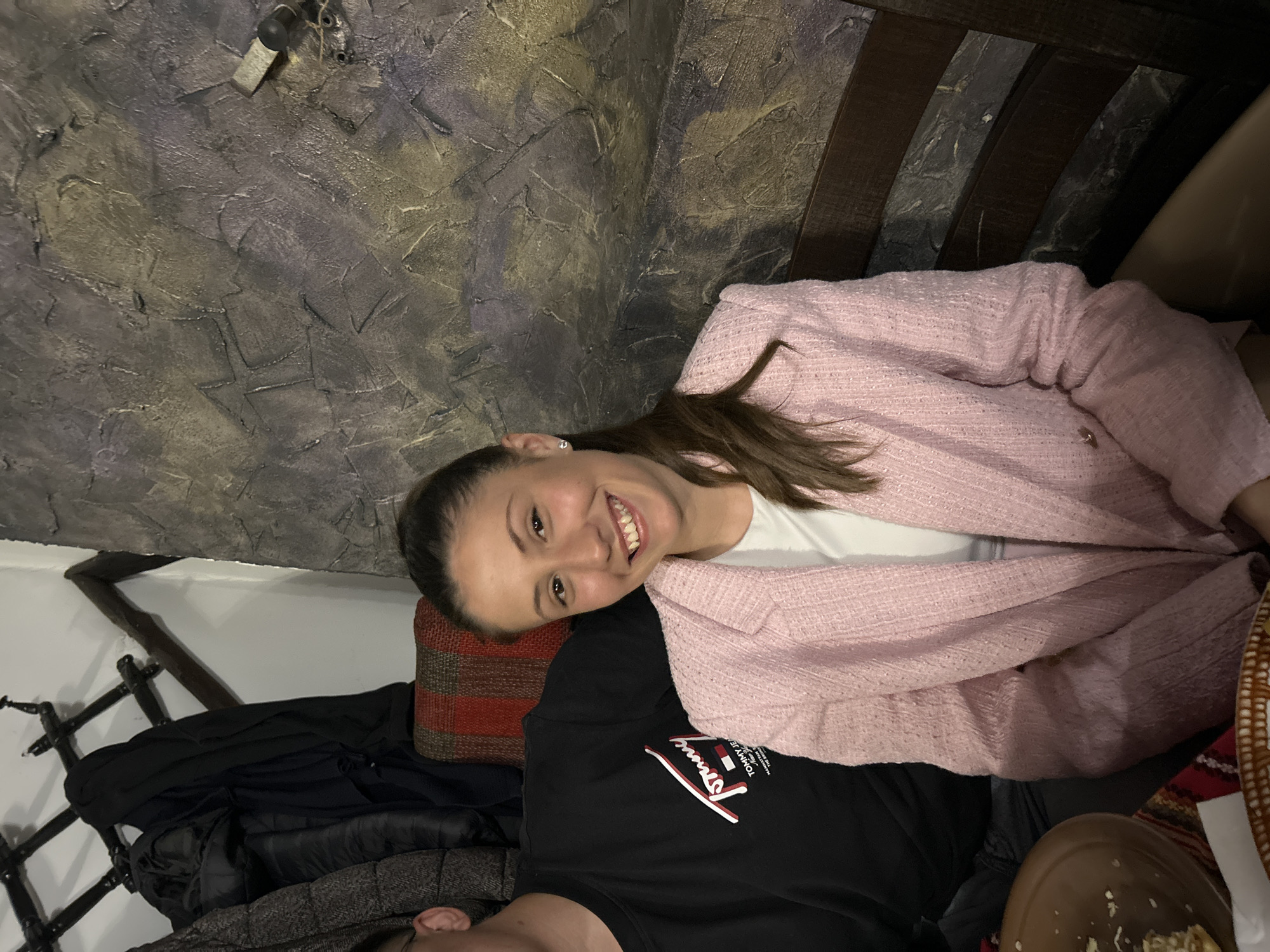 Evening social gathering documented in historic Lovech, Bulgaria