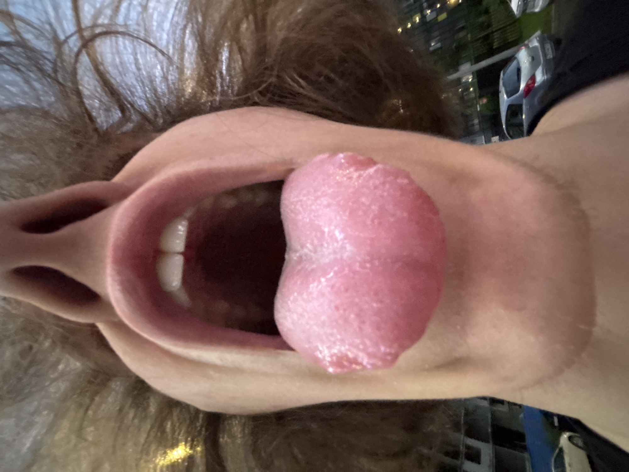 Cluster of experimental close-up face selfies shot in quick succession.
