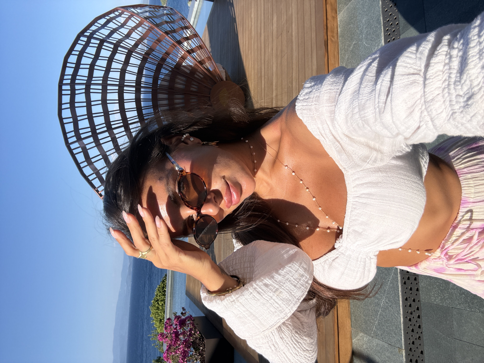 Poolside afternoon in Bodrum with Aegean Sea views