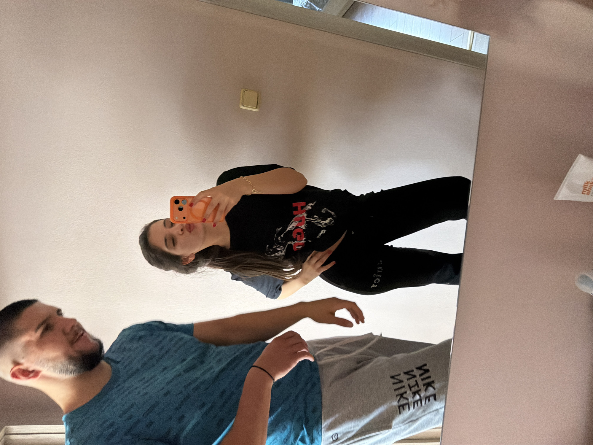 Couple Takes Mirror Selfies in Rudartsi, Bulgaria