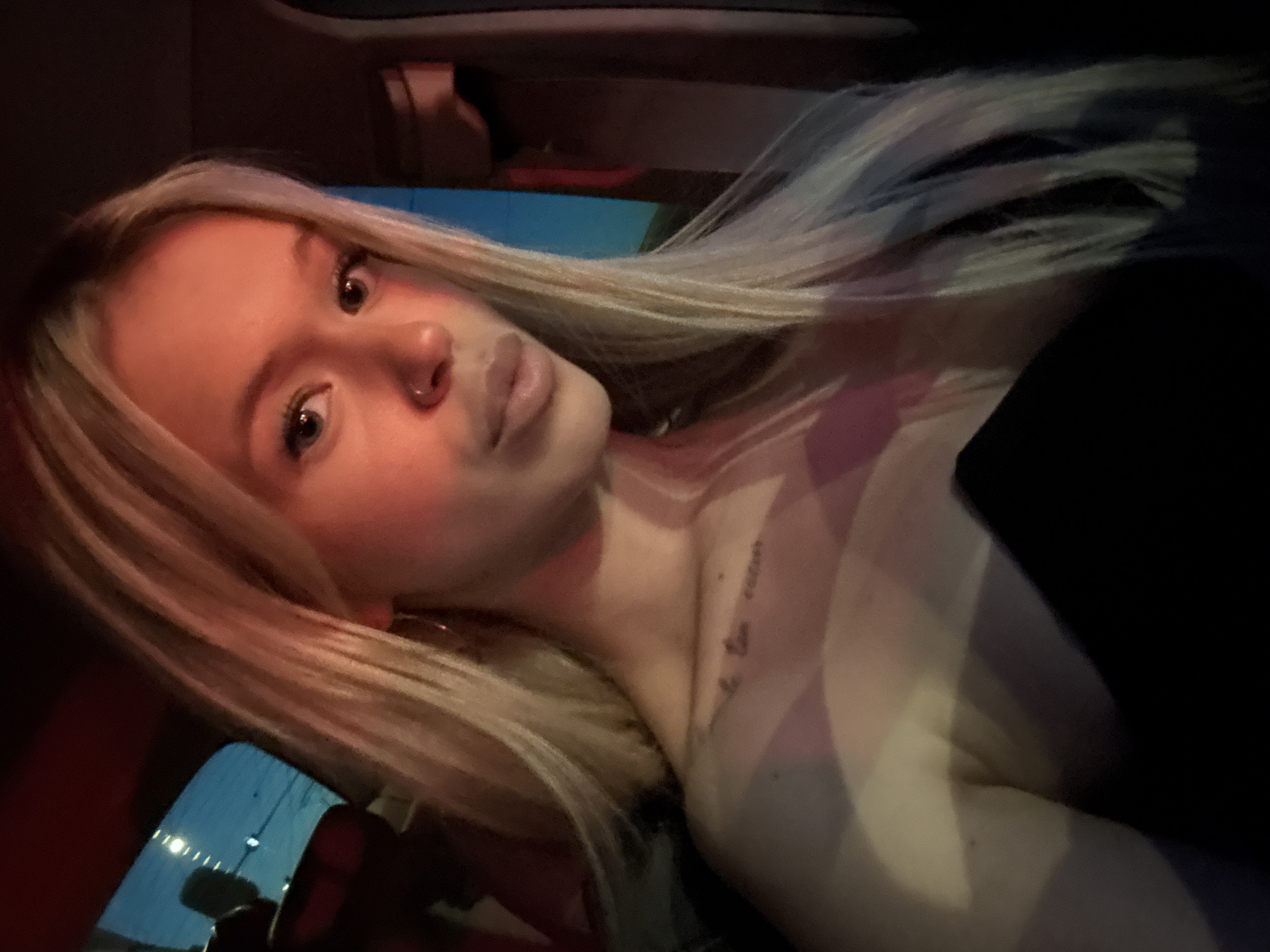 Passenger seat, Saint Petersburg night, city lights in the background