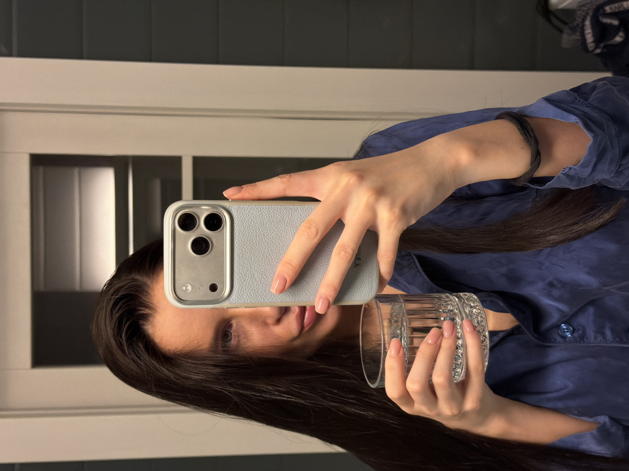 Woman documents personal moments with pet in Khimki home