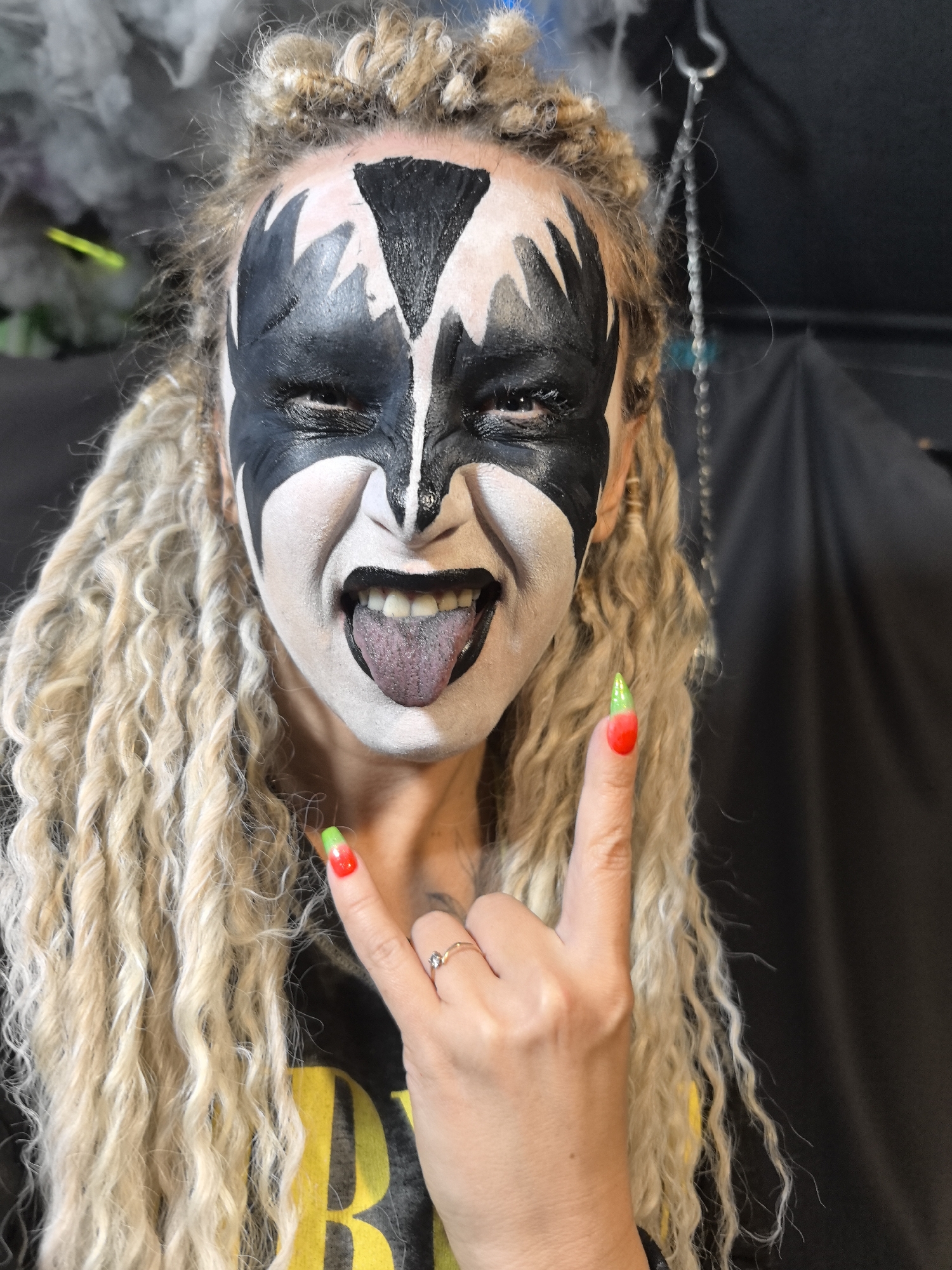 KISS-styled face paint spotted in Noviy, Russia