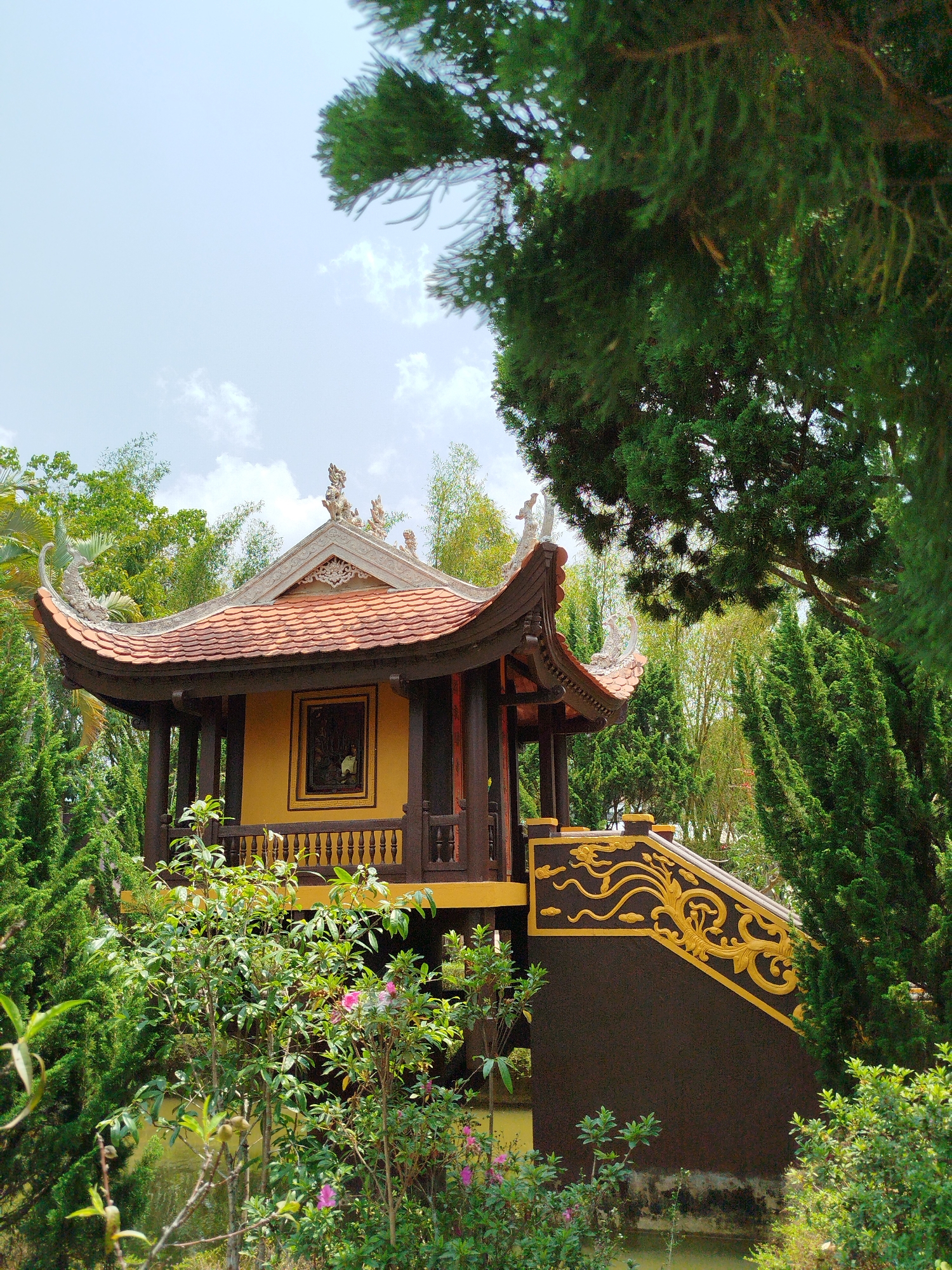 Buddhist temple complex documented in rural Vietnam villages