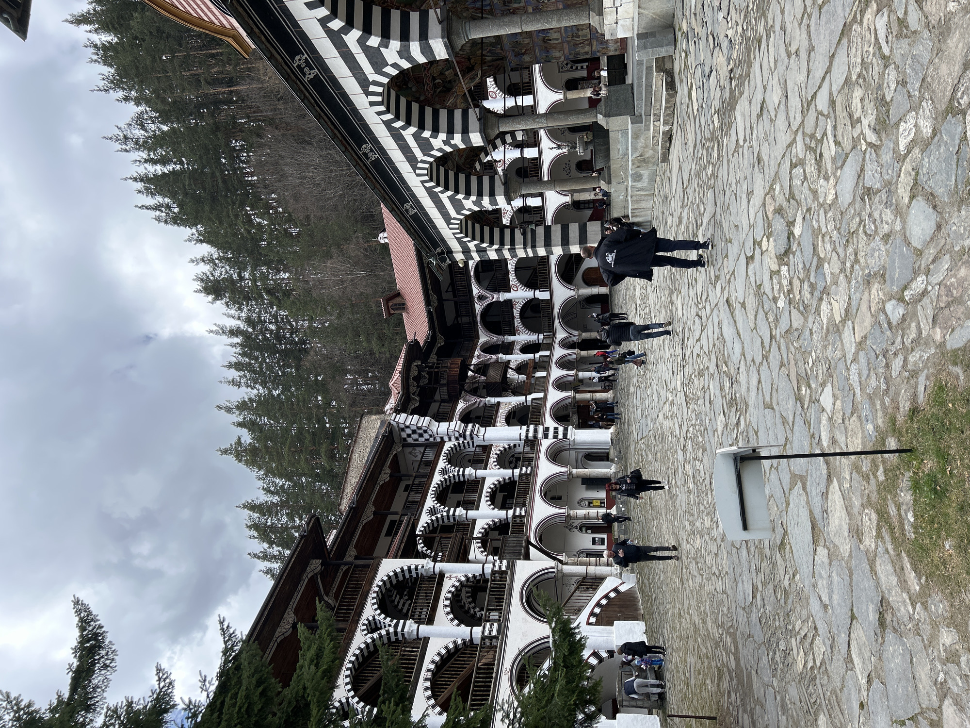 Witness documents Rila Monastery's distinctive architecture in Bulgaria