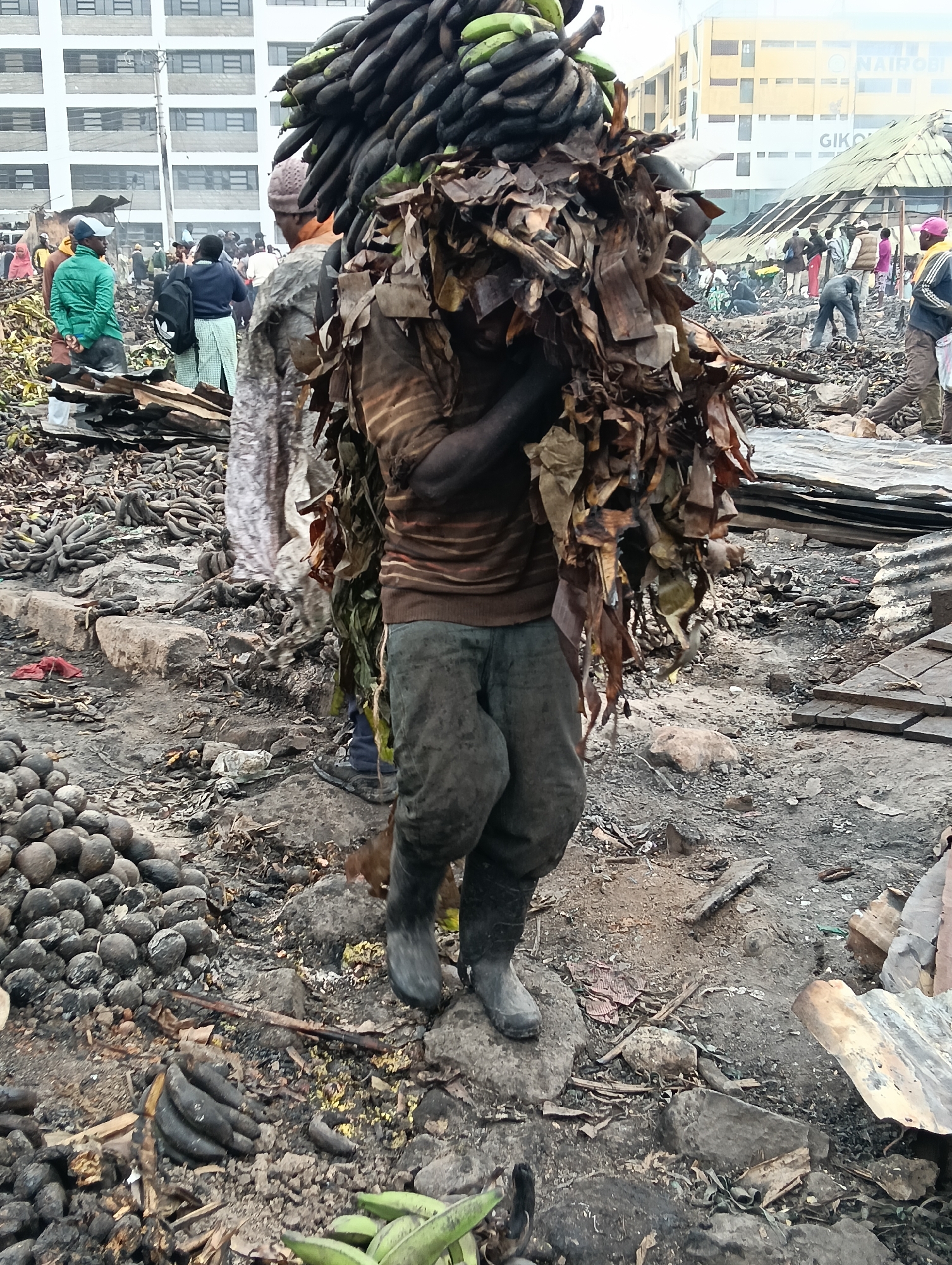 Gikomba Market fire levels stalls, traders salvage amid ruins