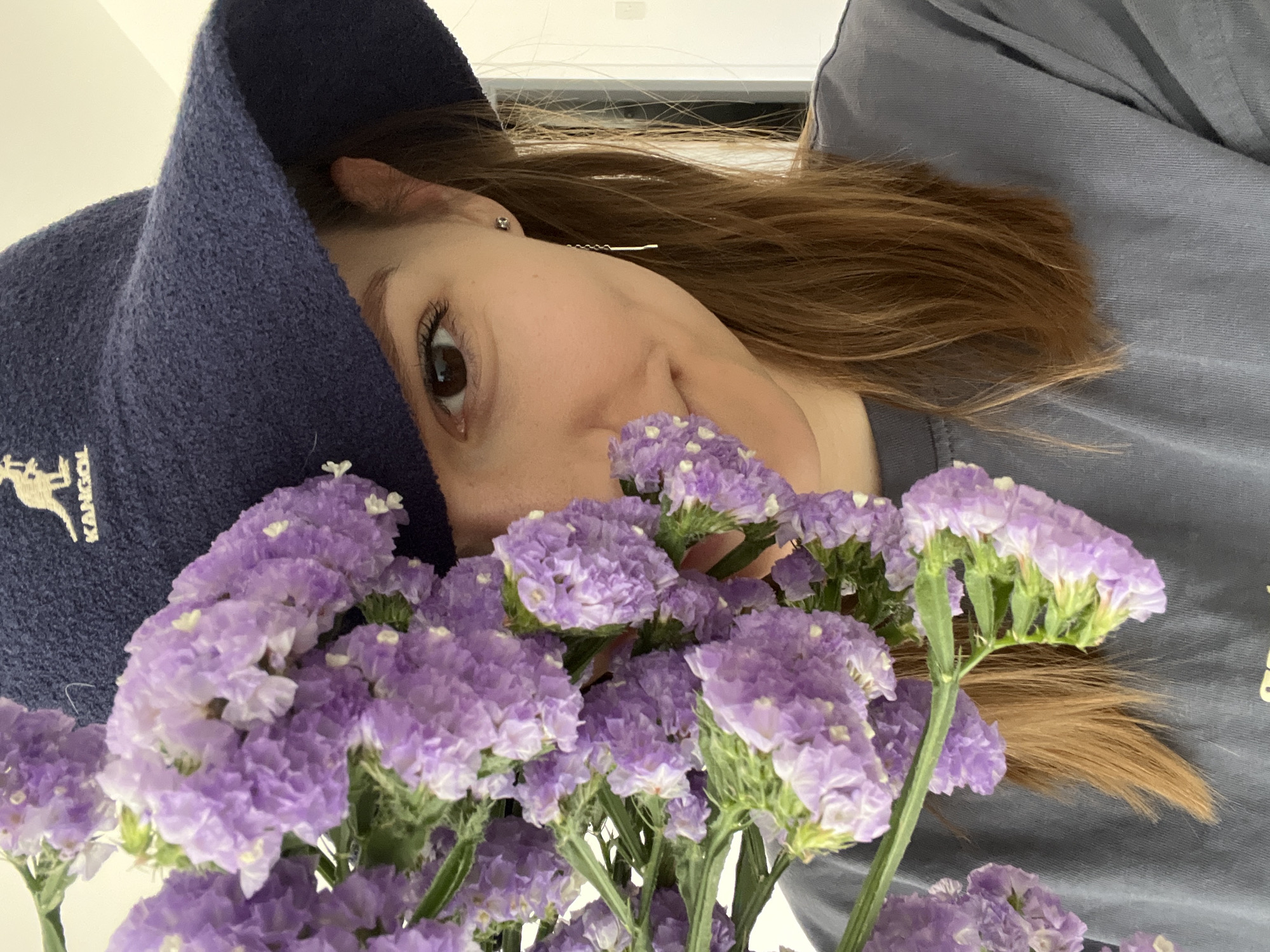 Person documents flower arranging ritual in Limassol Cyprus