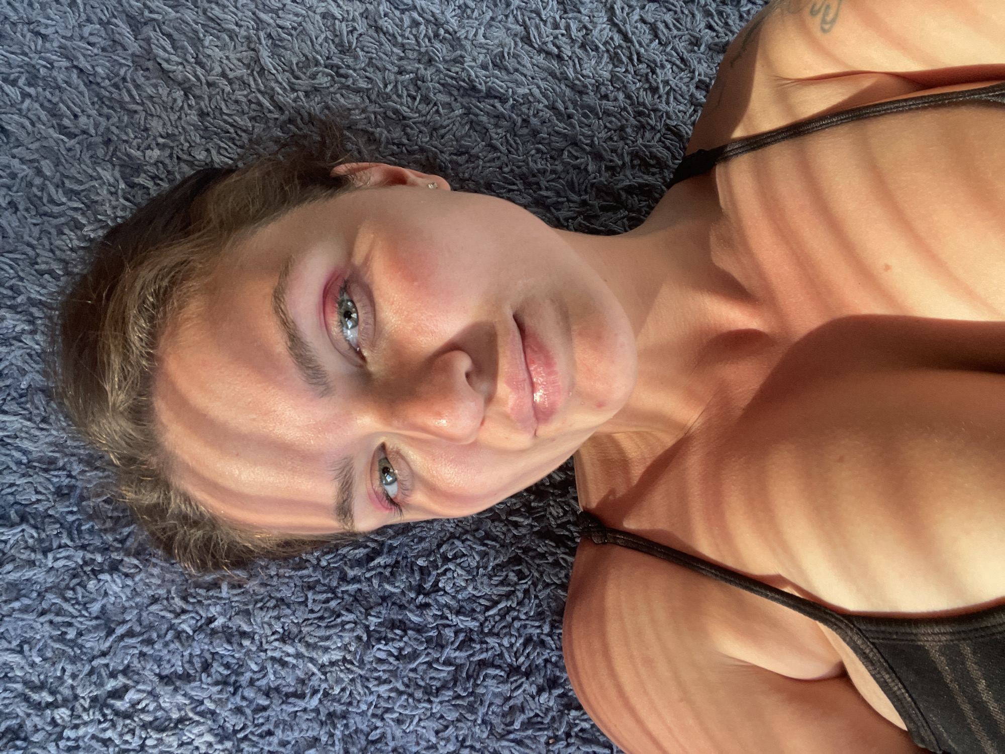 Woman photographed during indoor selfie session in Moscow region