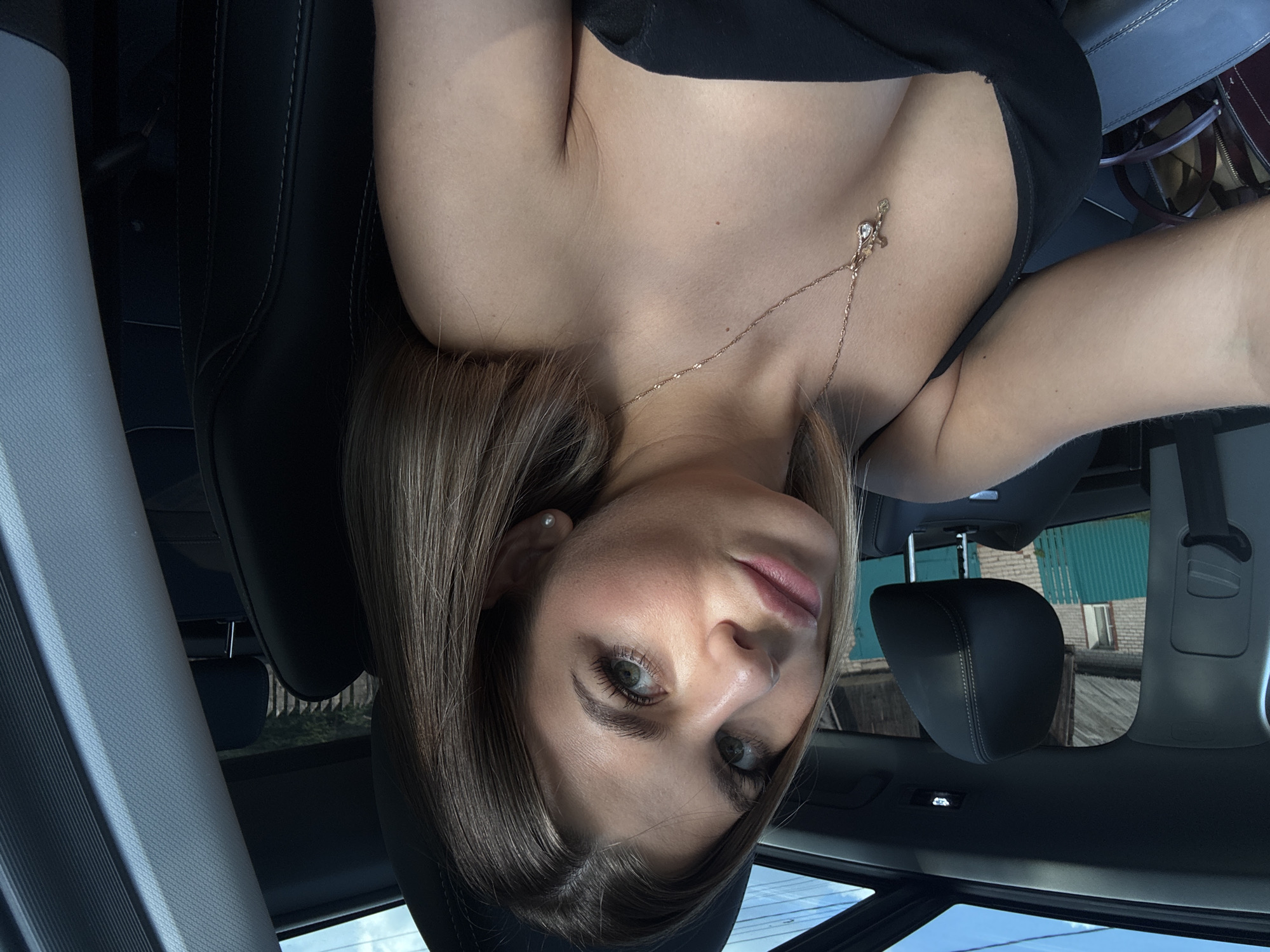 Woman documents car journey and local scenes in Chaikovsky