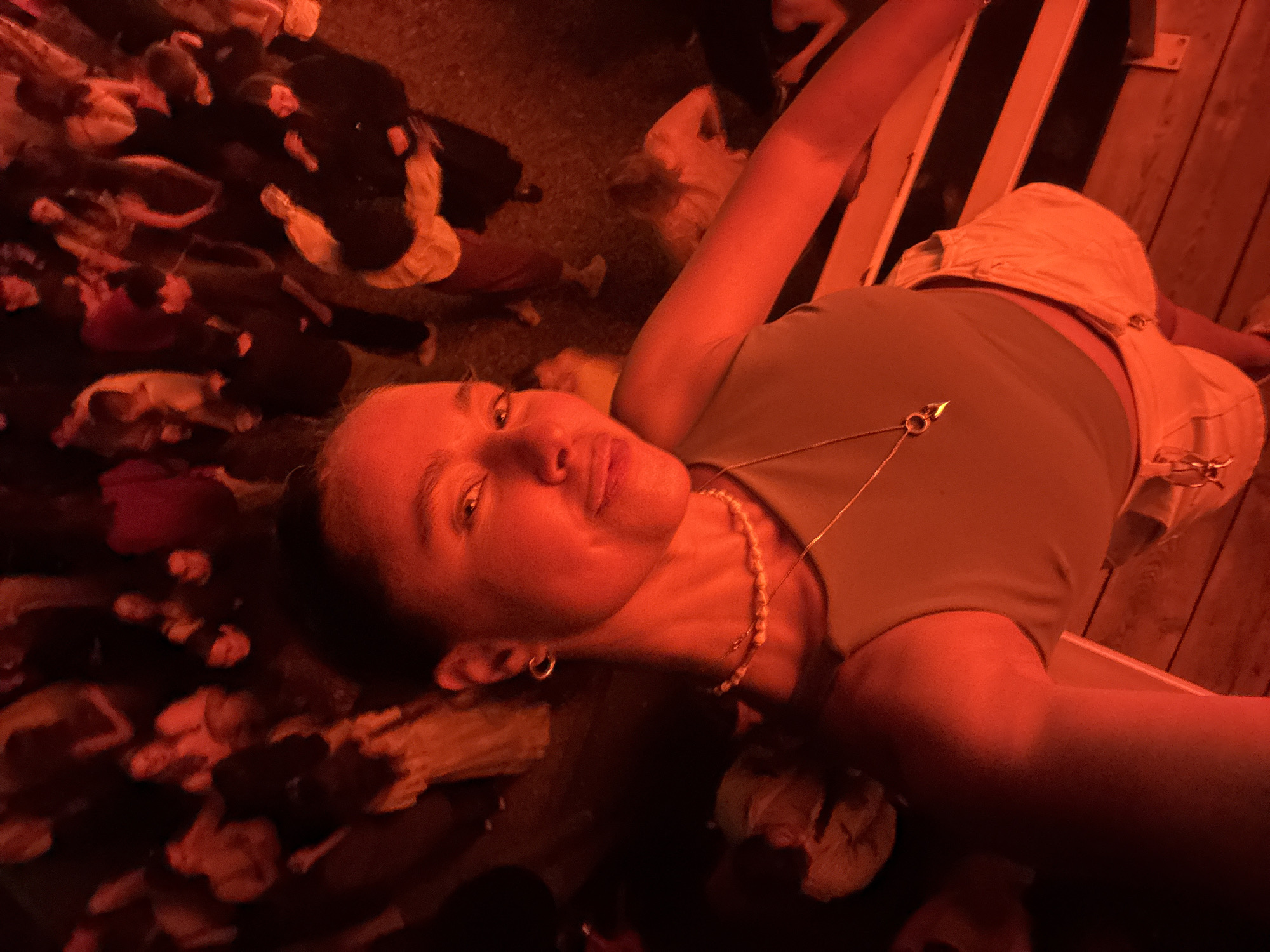 Outdoor nighttime party draws crowds in Kazan, Russia