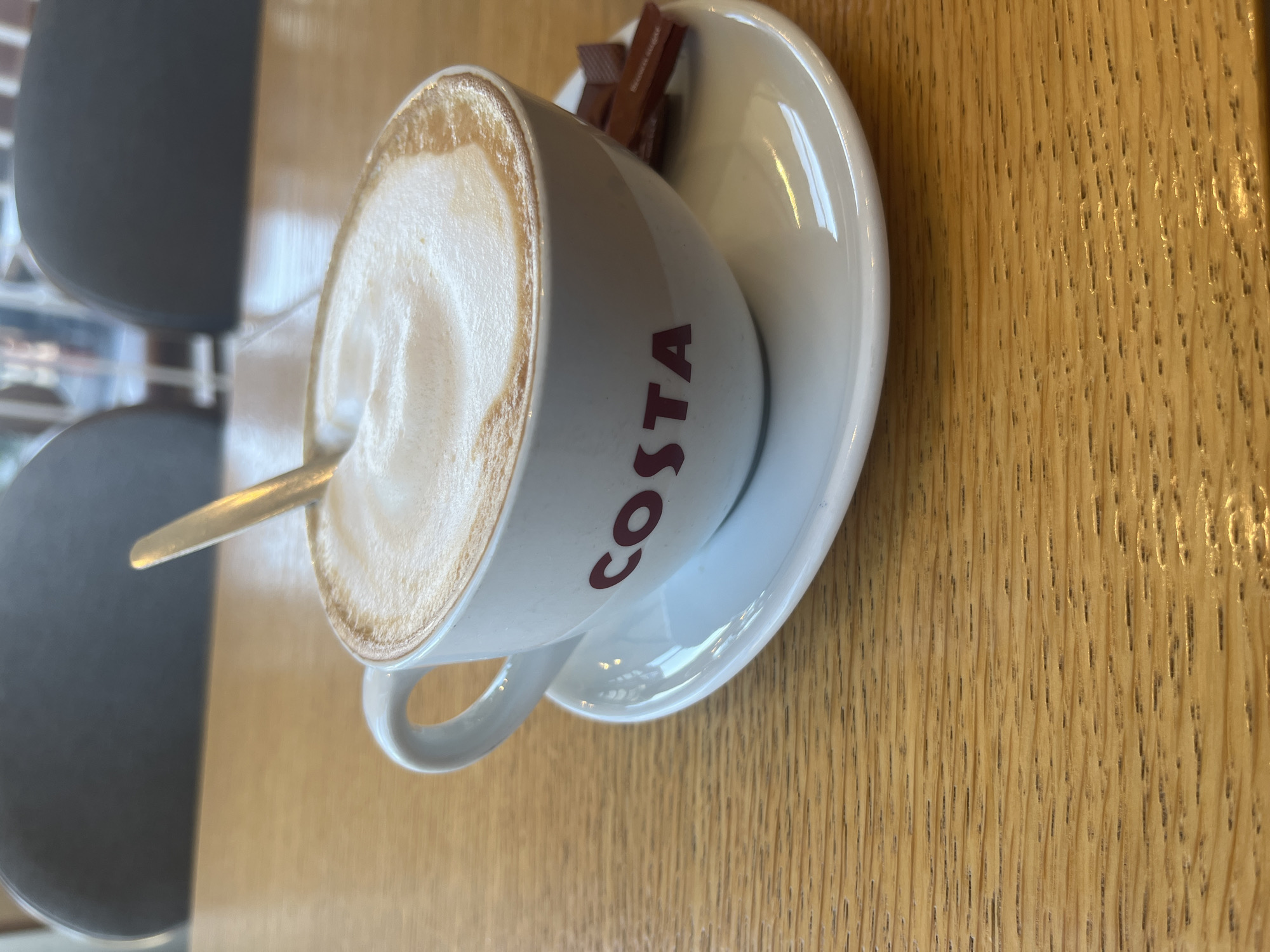 Costa coffee break captured in Sofia, Bulgaria