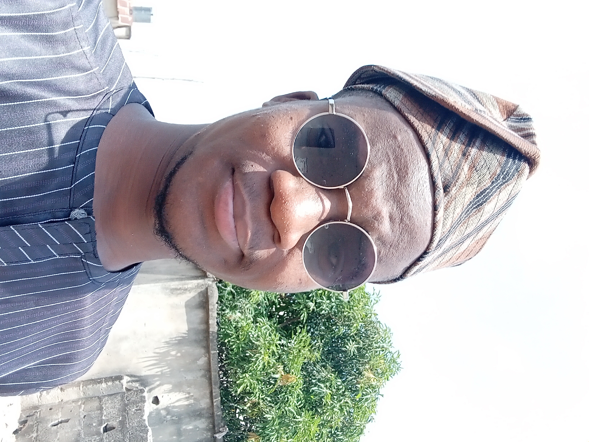 Man in striped attire photographed in Minna, Nigeria
