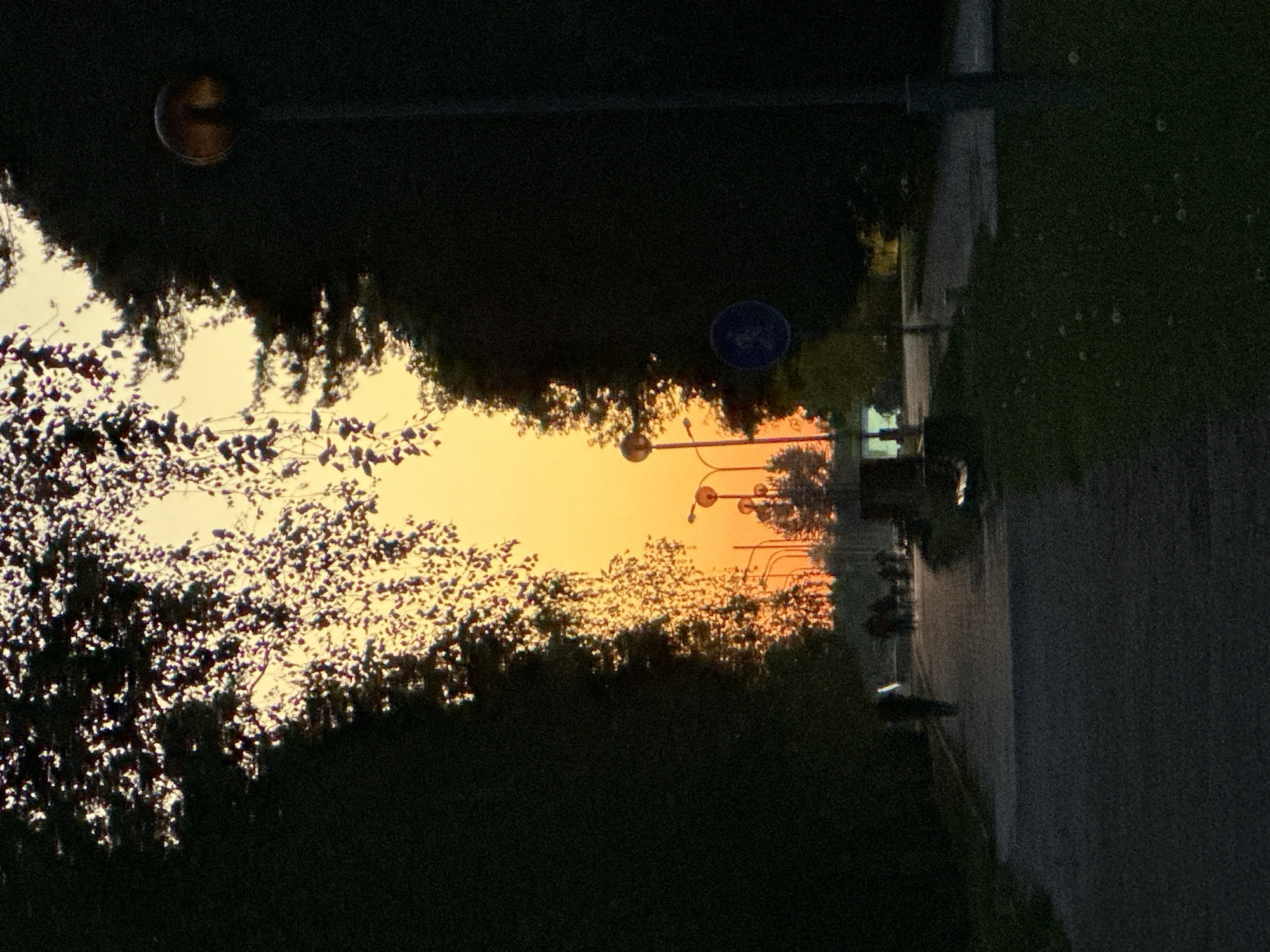 Sunset street scene captured in Minsk, Belarus