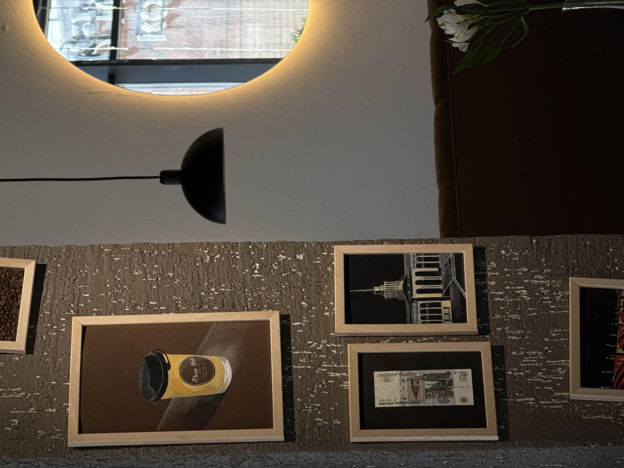 Krasnoyarsk café visit documented with interior views, meal