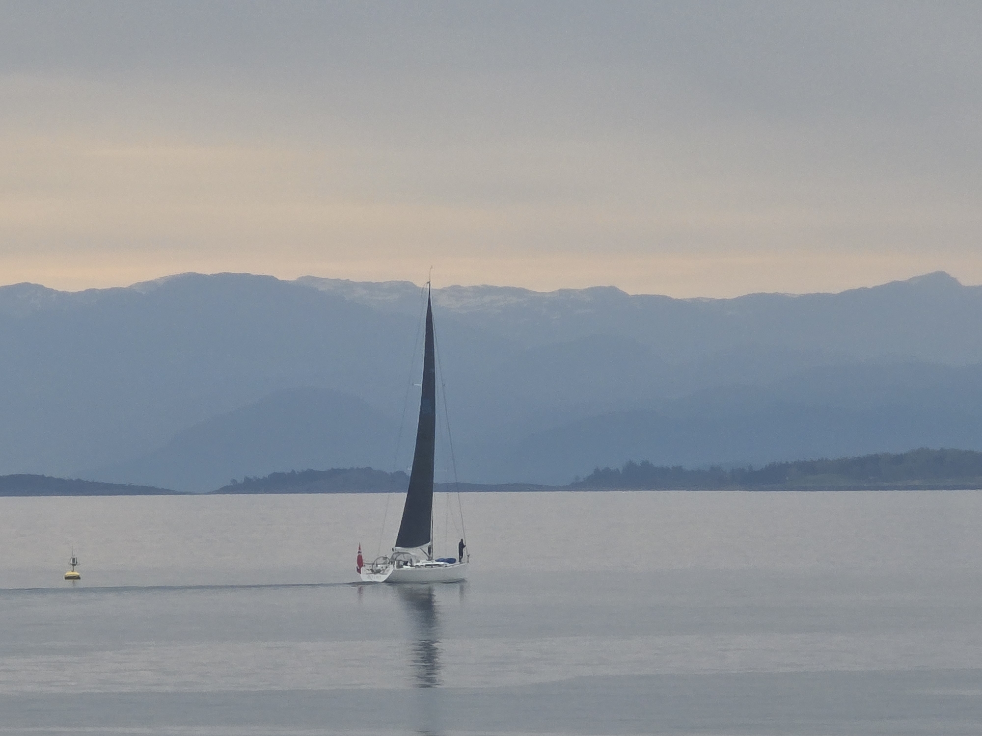 Sailboat observed in calm waters near Randaberg, Norway