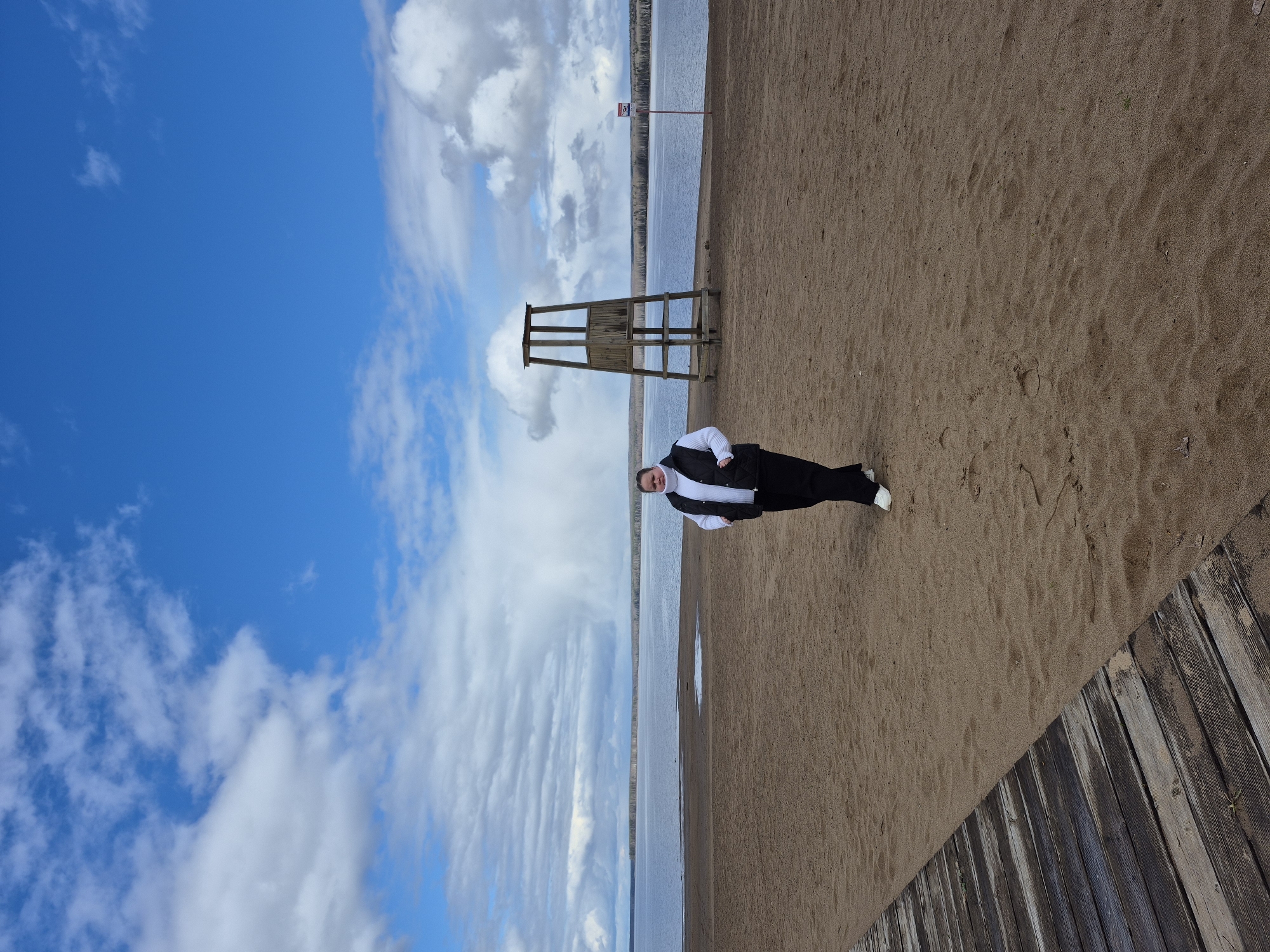 Morning beach visit documented in Chaikovsky, Russia