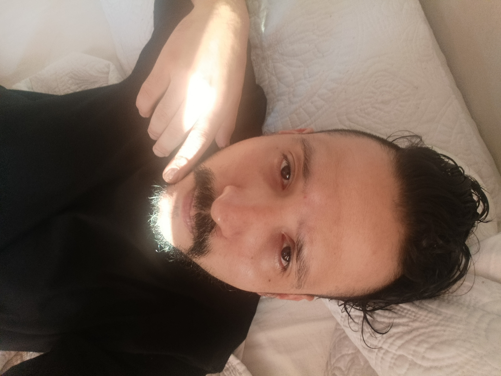 Man recorded in bed during evening hours in Peru