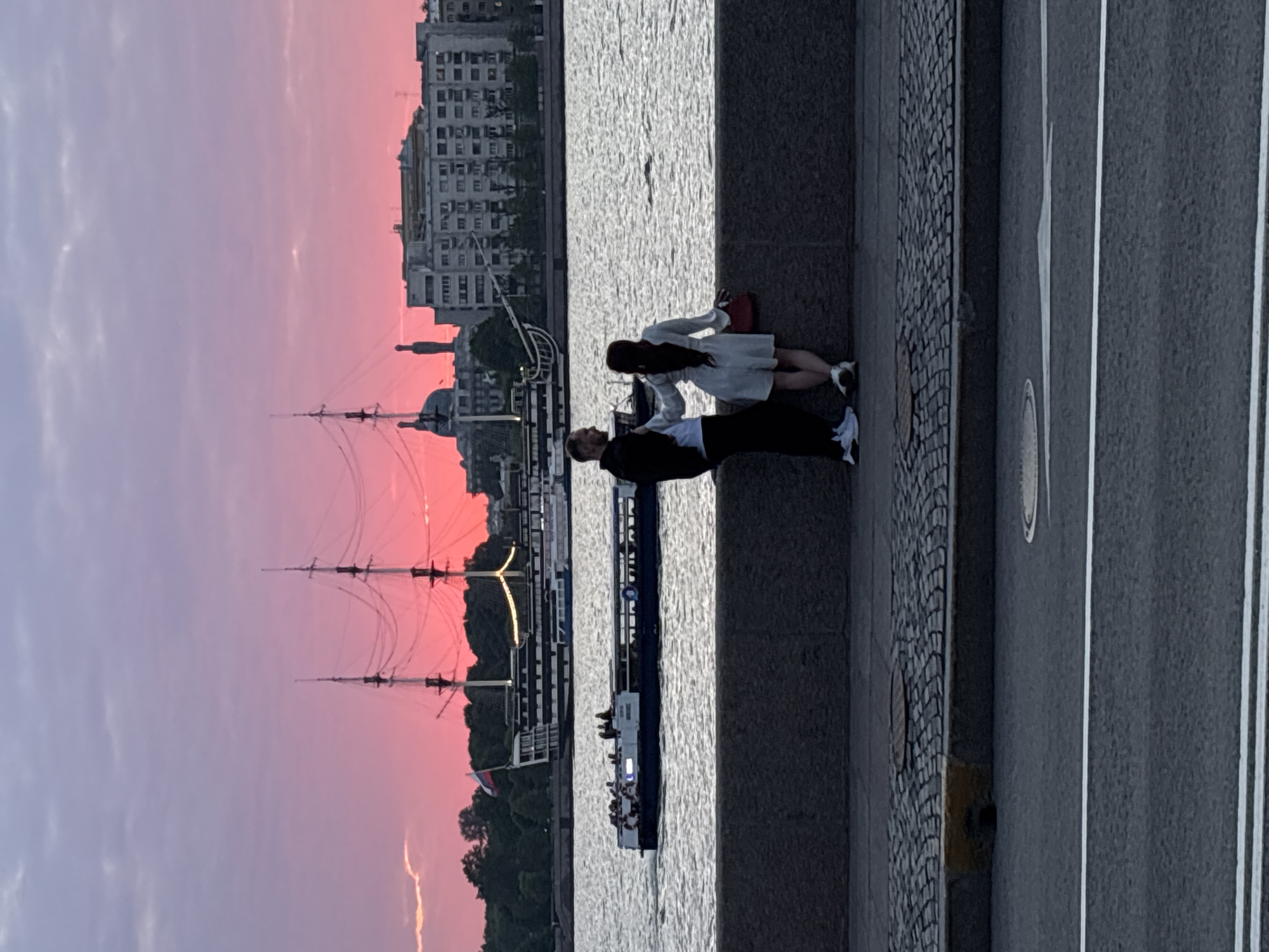 Evening twilight scenes documented across Saint Petersburg's historic districts