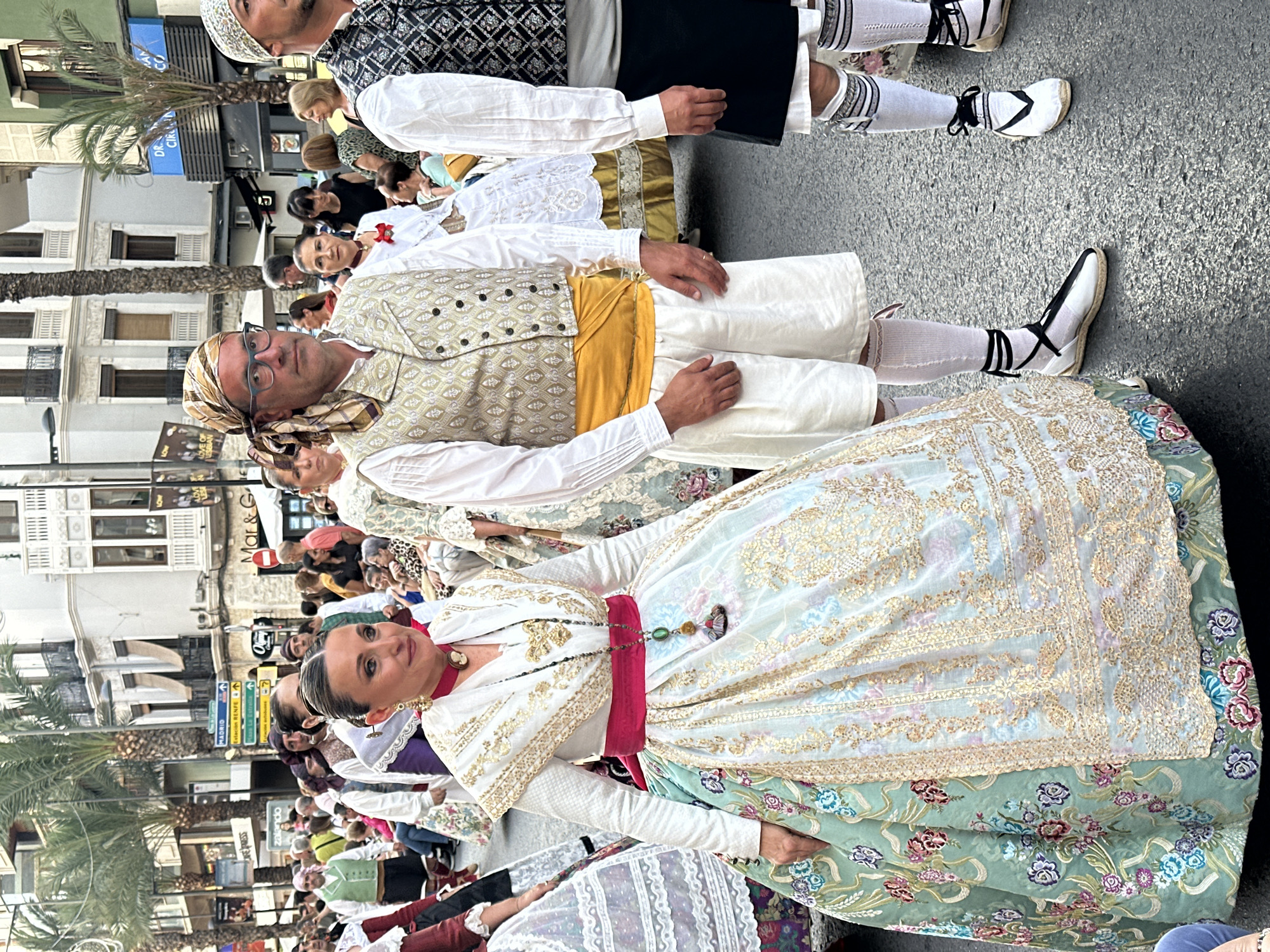 Traditional Valencian festival parade through Alicante streets