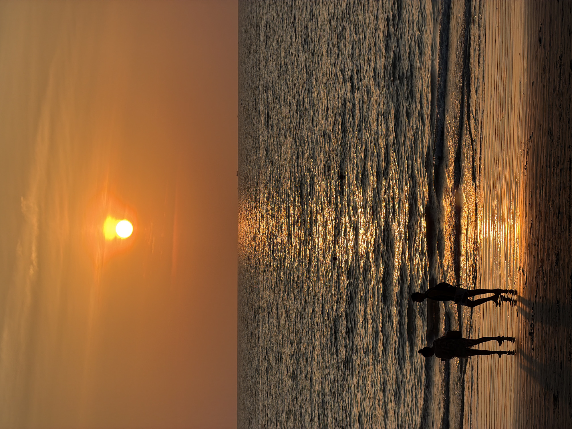 Sunset draws crowds to Kamala Beach, Thailand