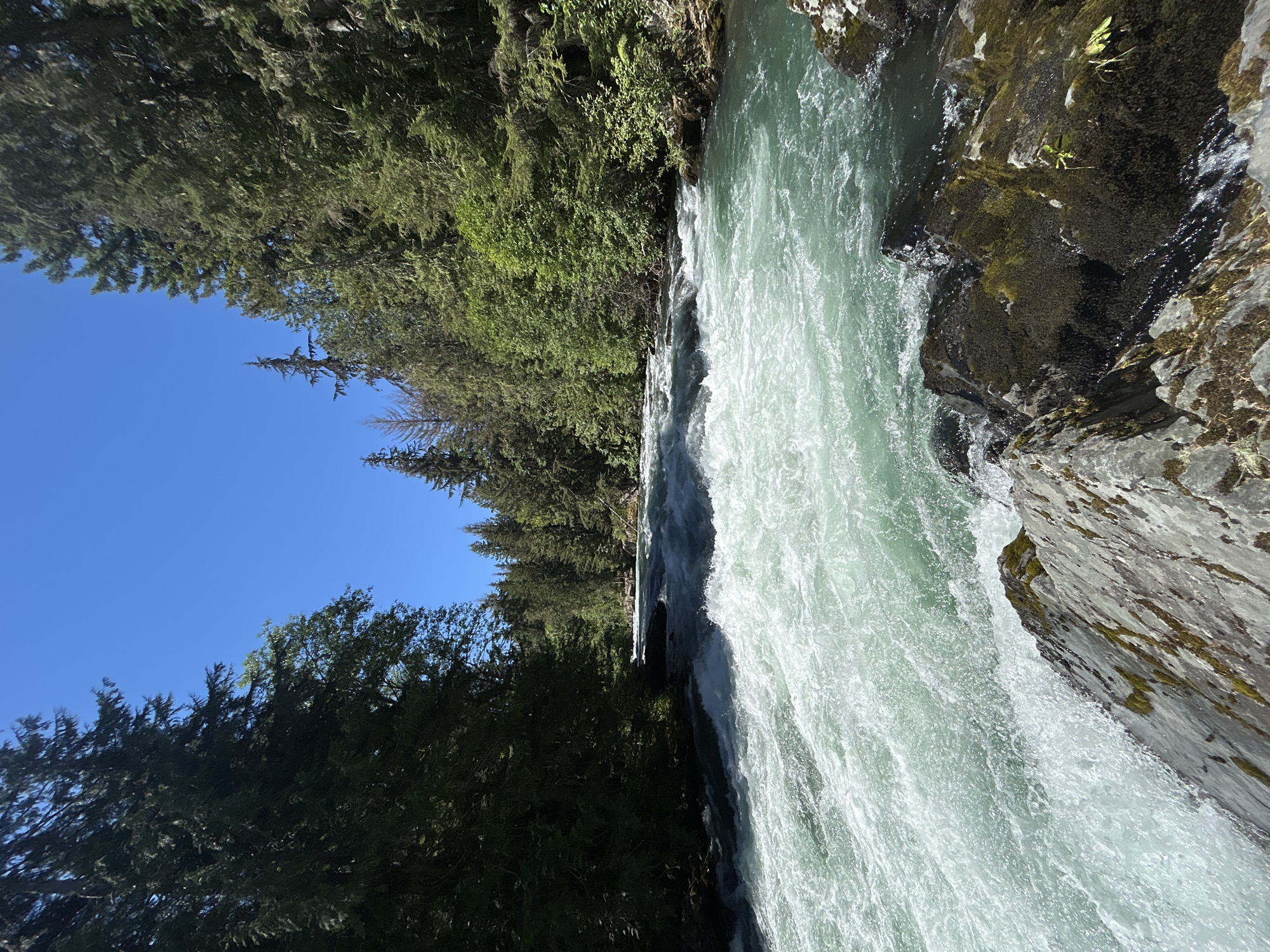 Relaxing afternoon by a turquoise river outside Whistler