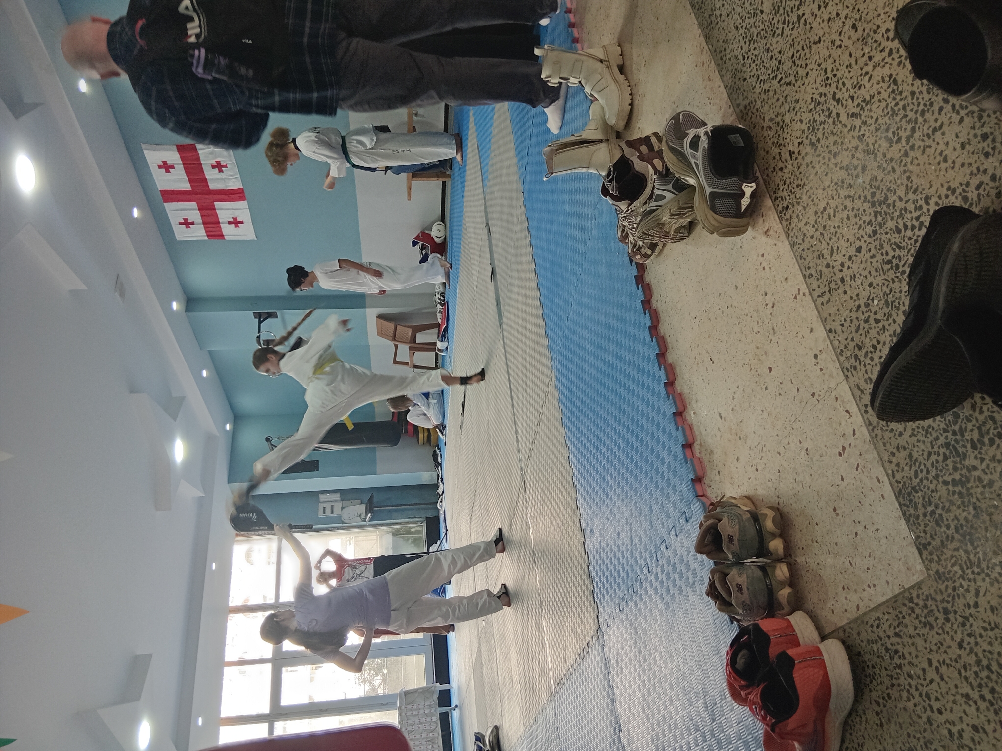 Taekwondo training session underway in Batumi martial arts facility