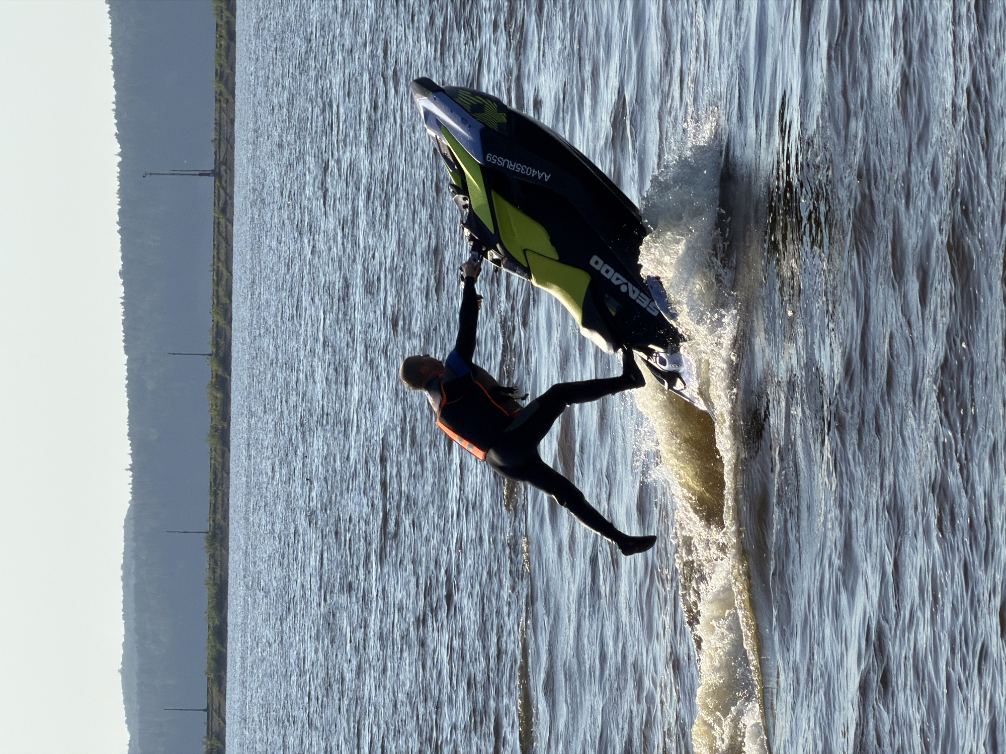 Jet skiing and beers documented during sunny afternoon in Chaikovsky