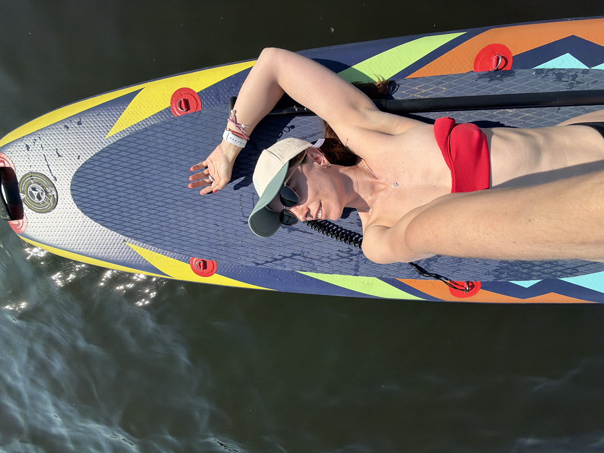Woman enjoys water recreation activities in Birobidzhan
