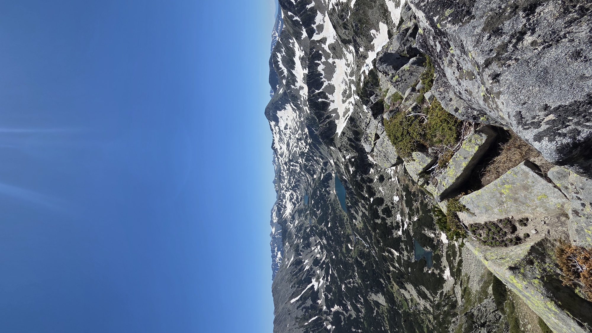 Summer alpine hiking above Bansko, Bulgaria's mountain terrain