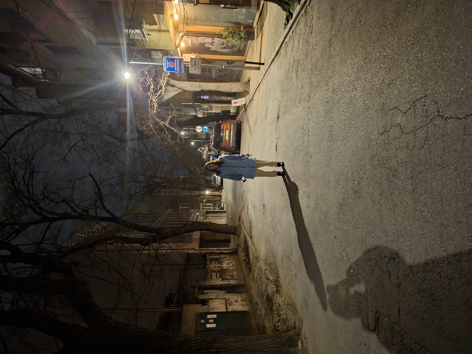 Late night street activity documented in Plovdiv, Bulgaria