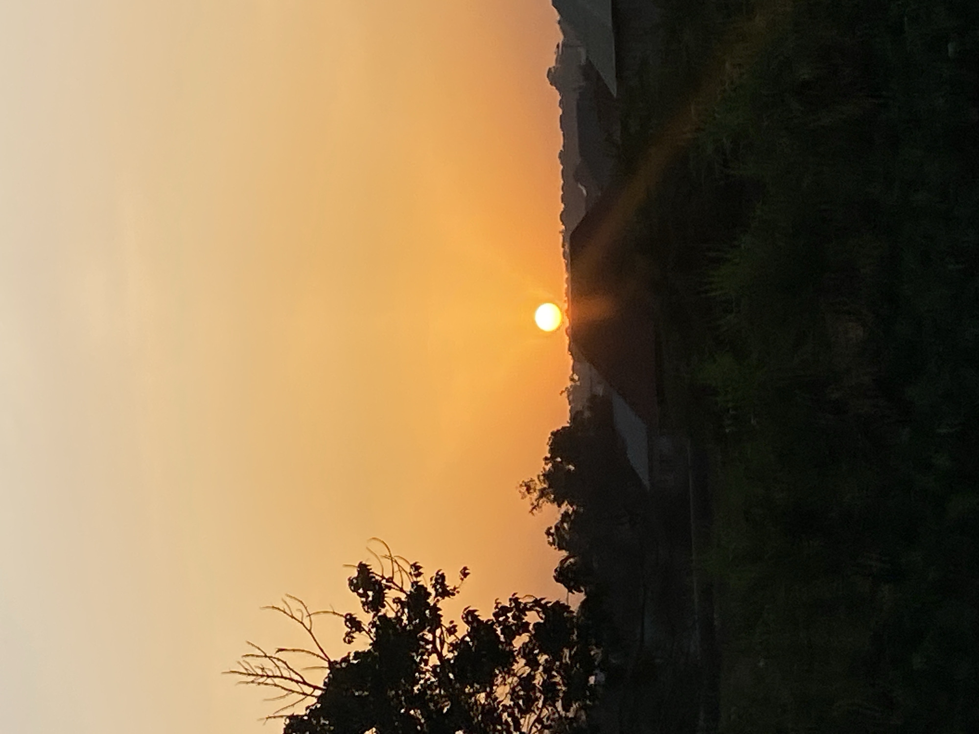 Sunset captured over residential Sabon Tasha, Nigeria