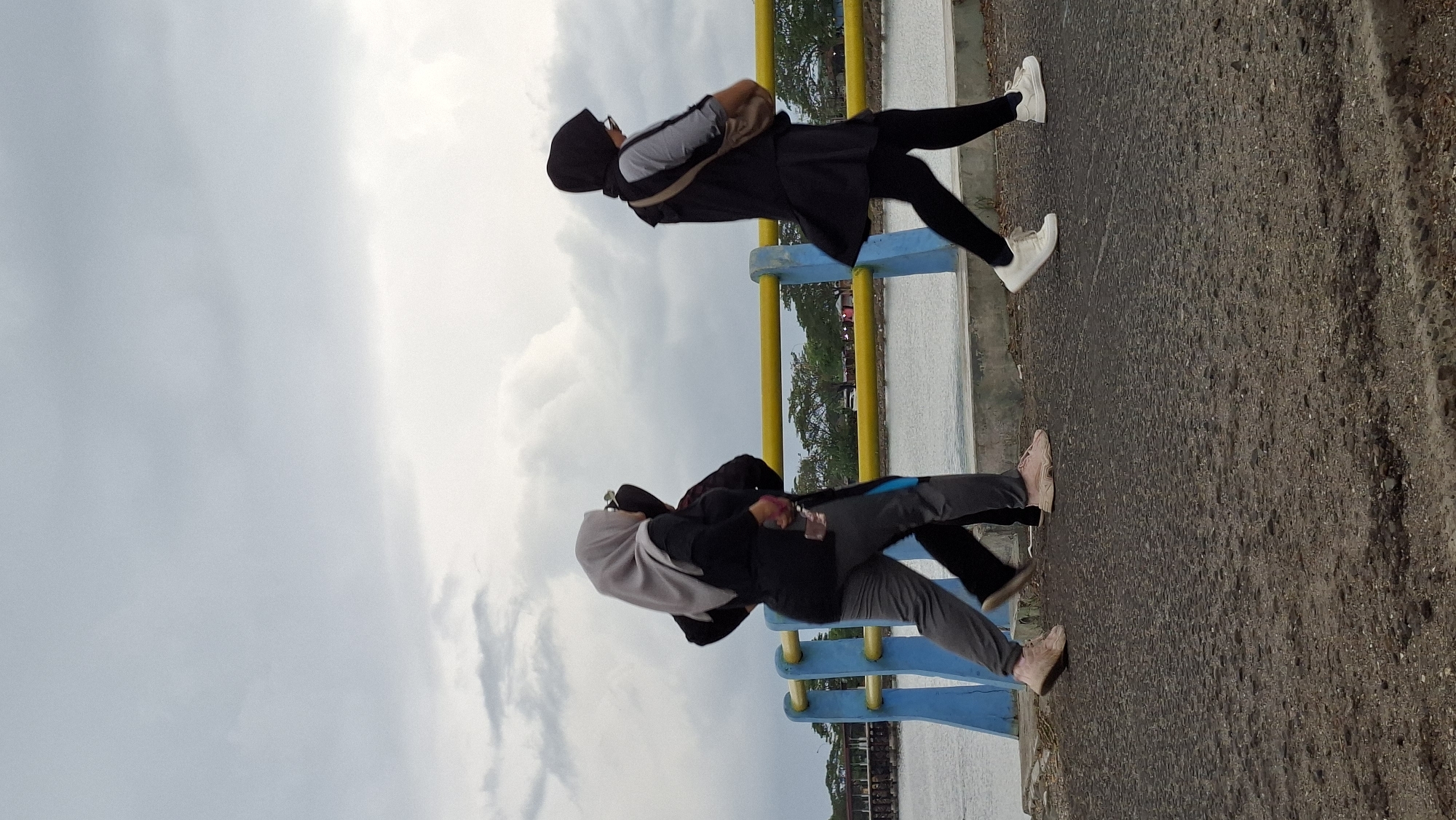 Morning life along the Lhokseumawe waterfront