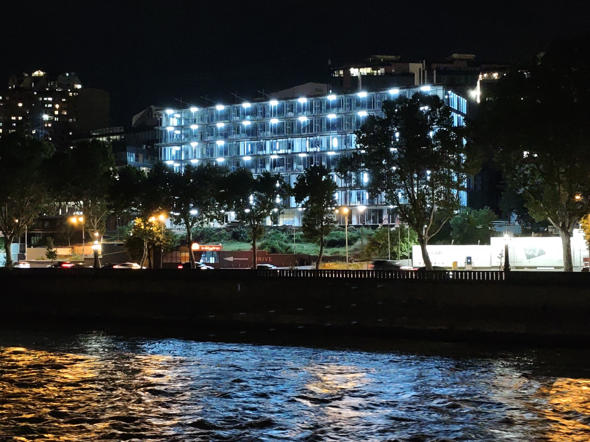 Tbilisi at night, bridges and river reflections