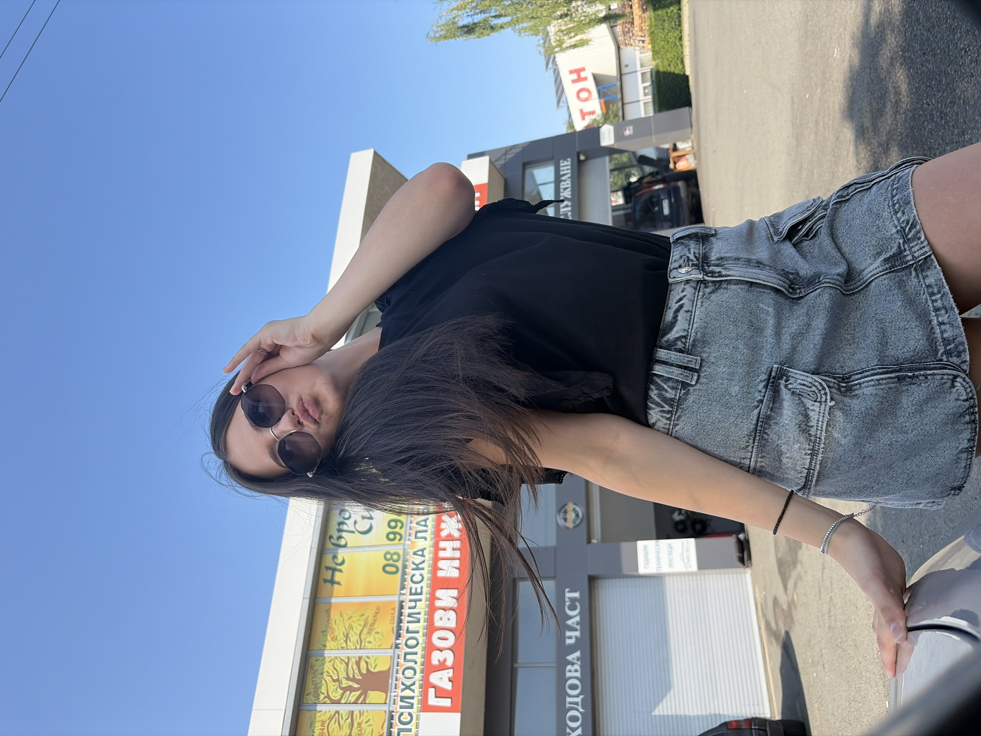 Afternoon selfie session around Burgas streets and parking areas