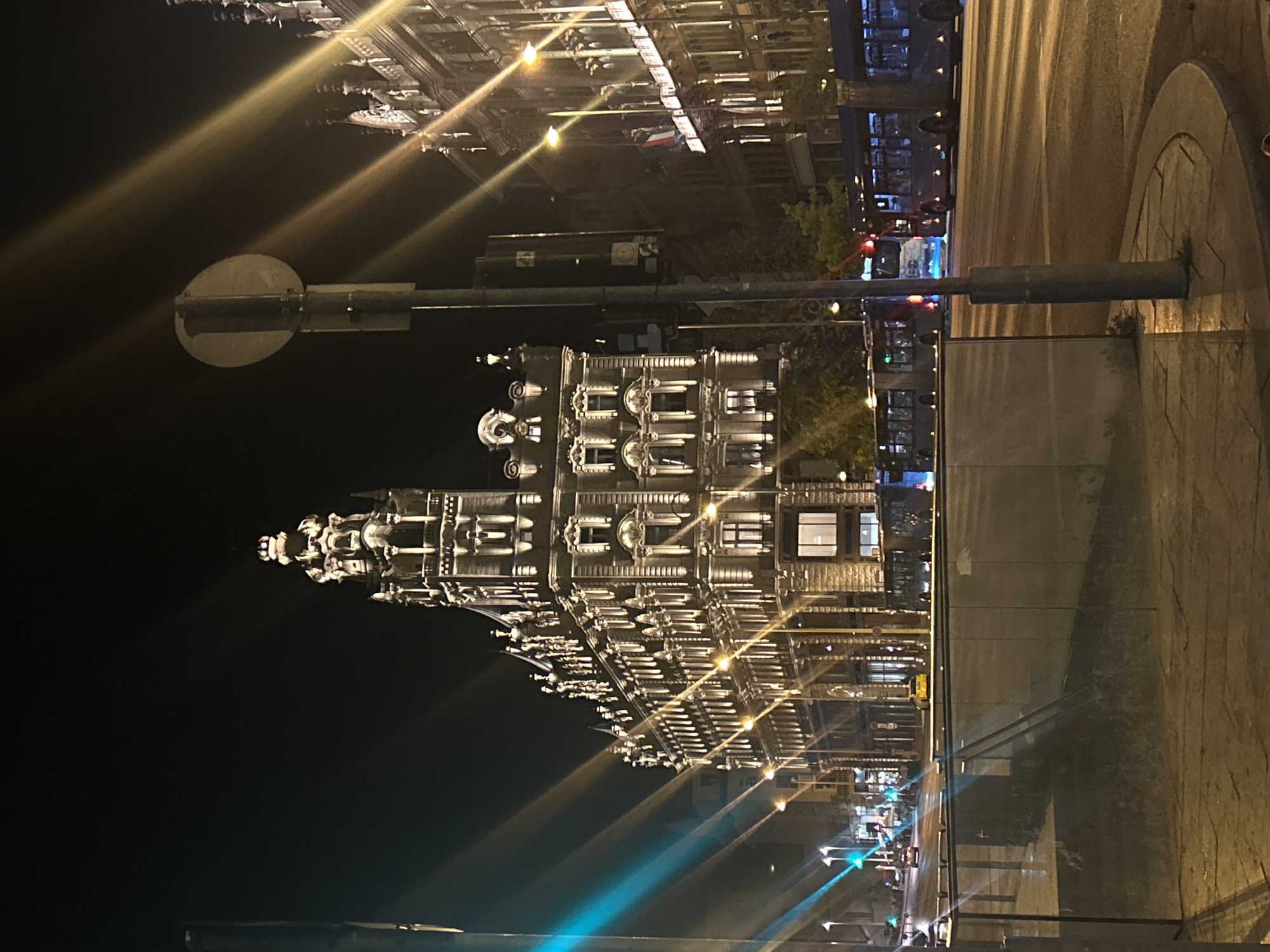 Night out documented across Budapest's illuminated streets and venues