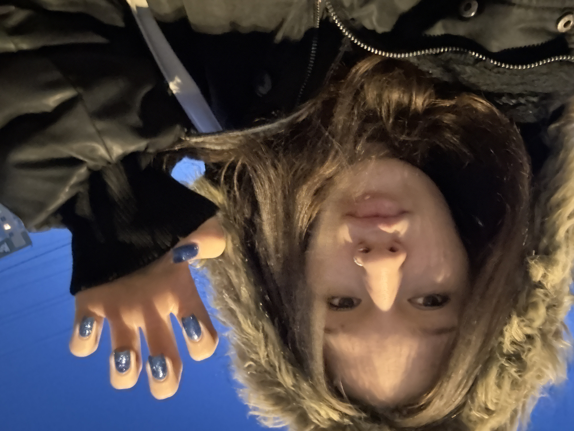 Evening selfie captured in Saint Petersburg during dusk hours