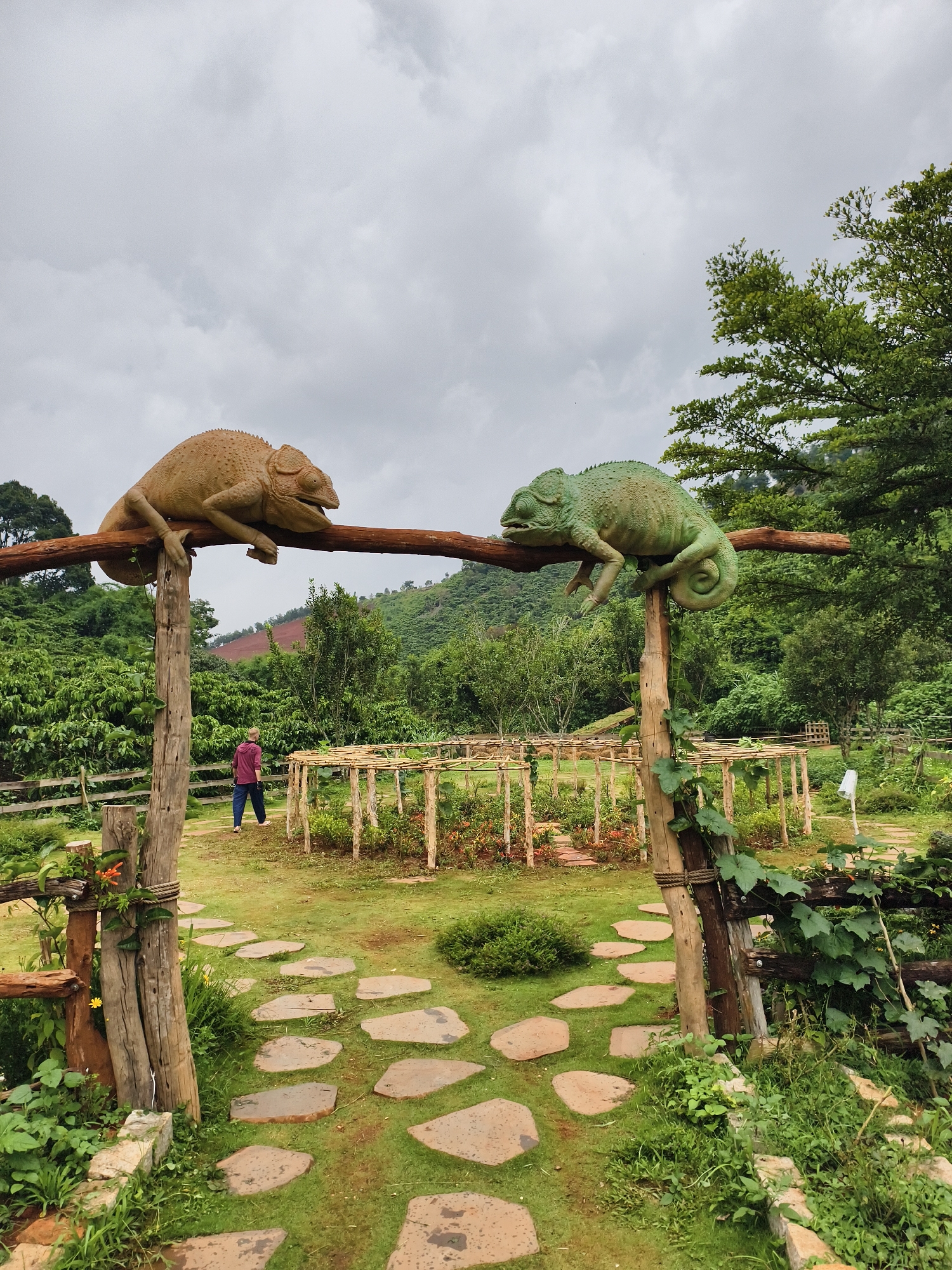 Fantasy-themed sculpture garden documented in Vietnamese village
