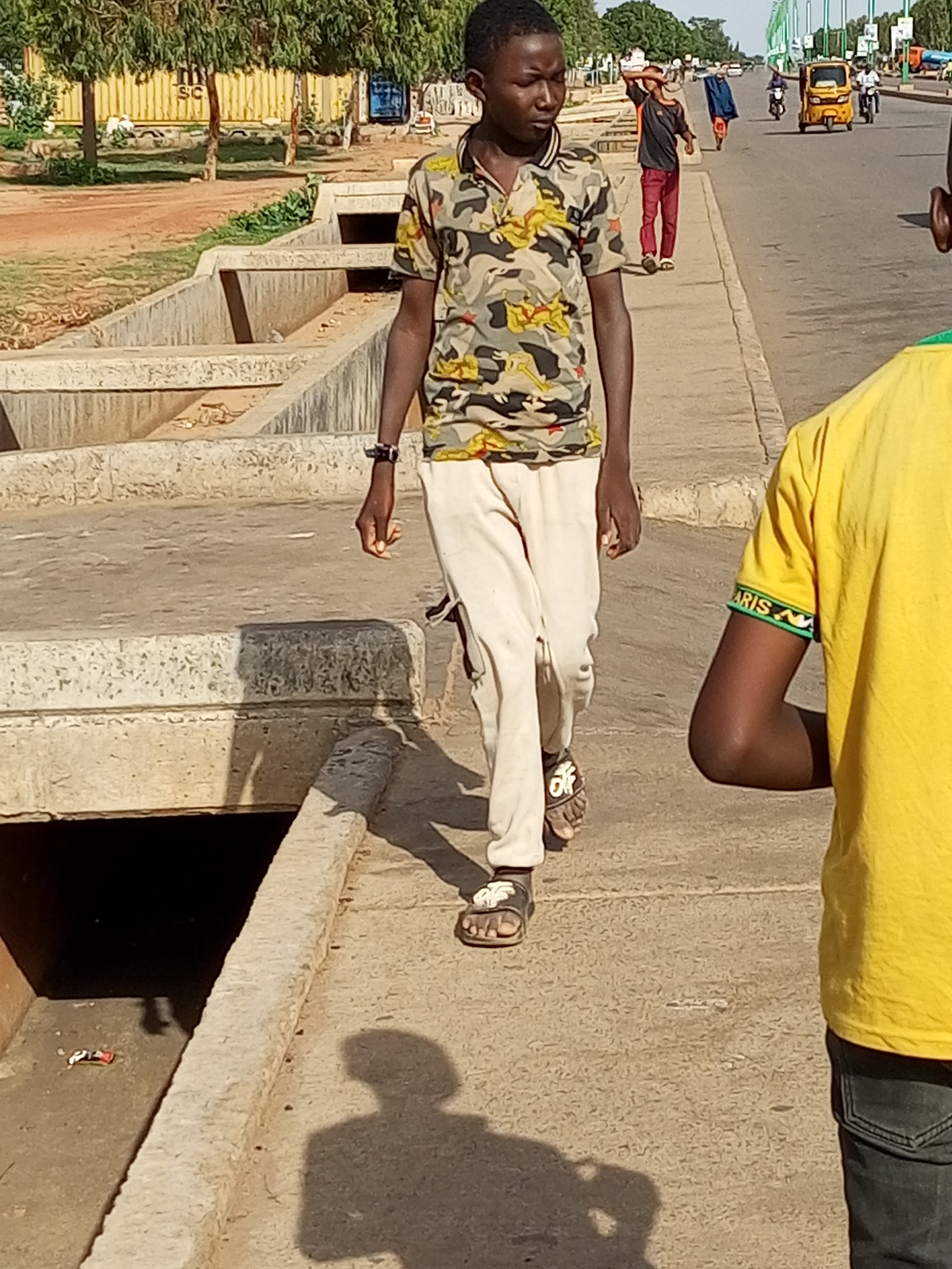 Morning street life in Wuro Dole, Nigeria