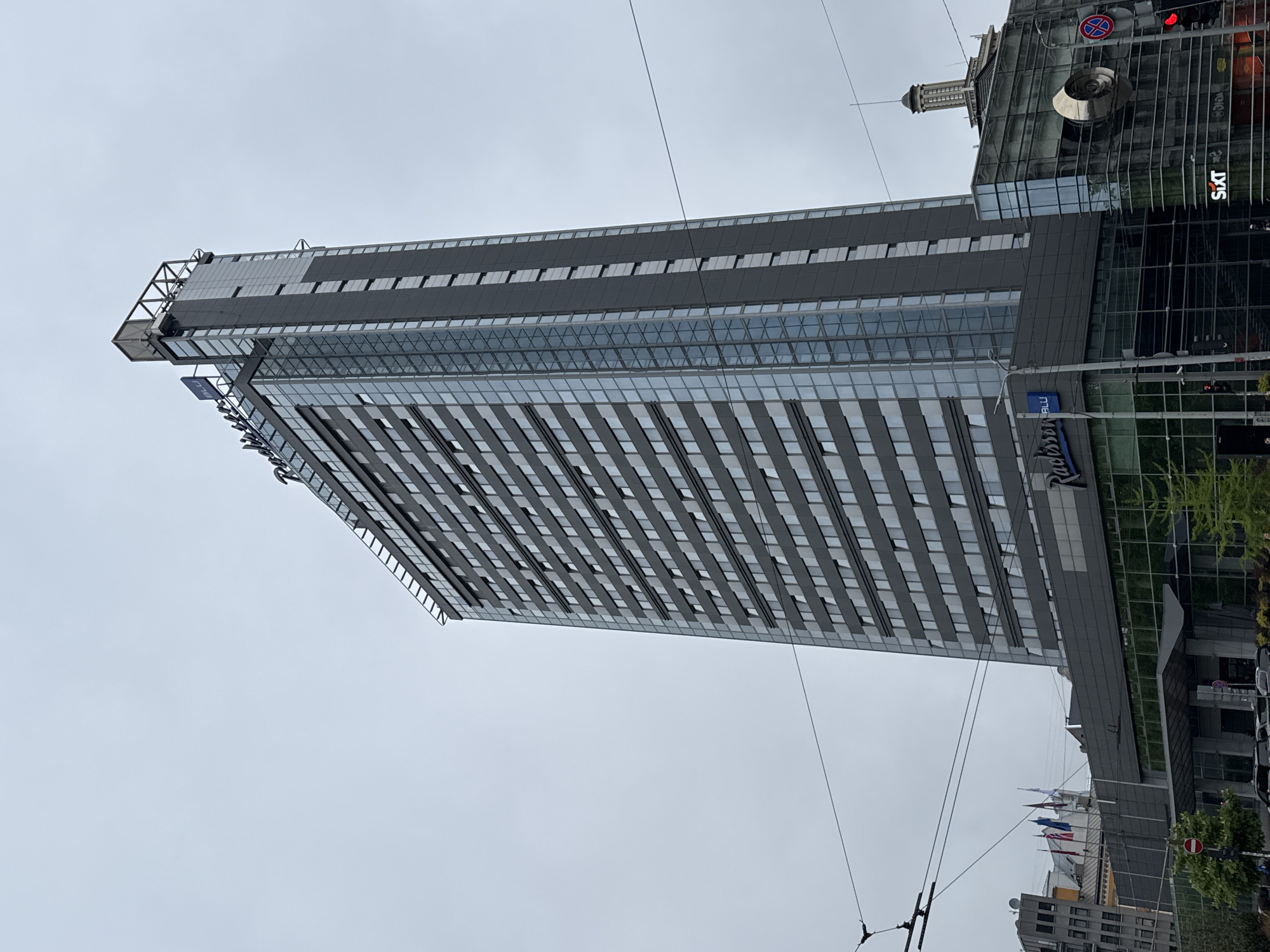 Modern hotels and rental facilities observed in central Riga