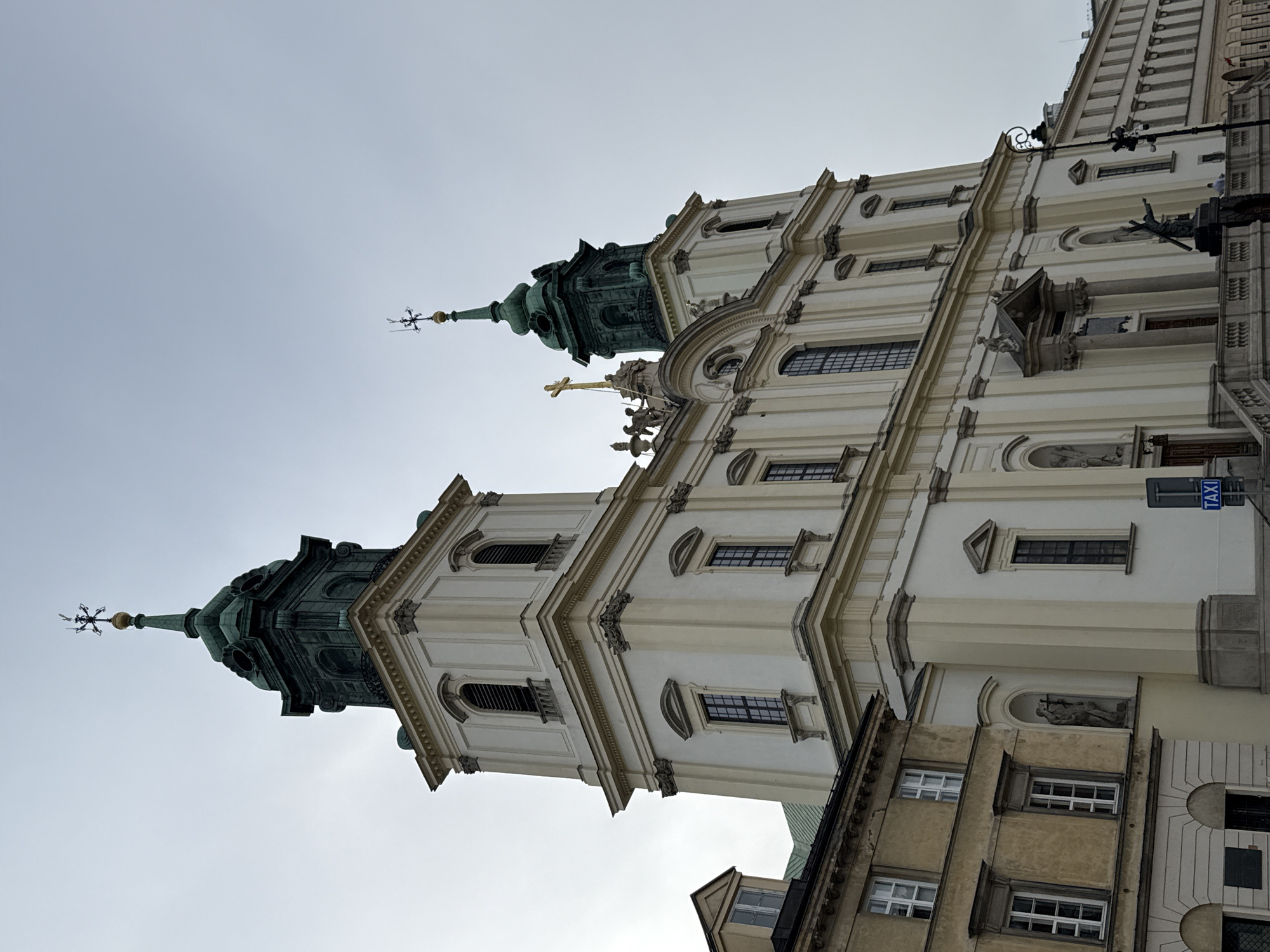 Baroque and neoclassical landmarks along central Warsaw's historic street